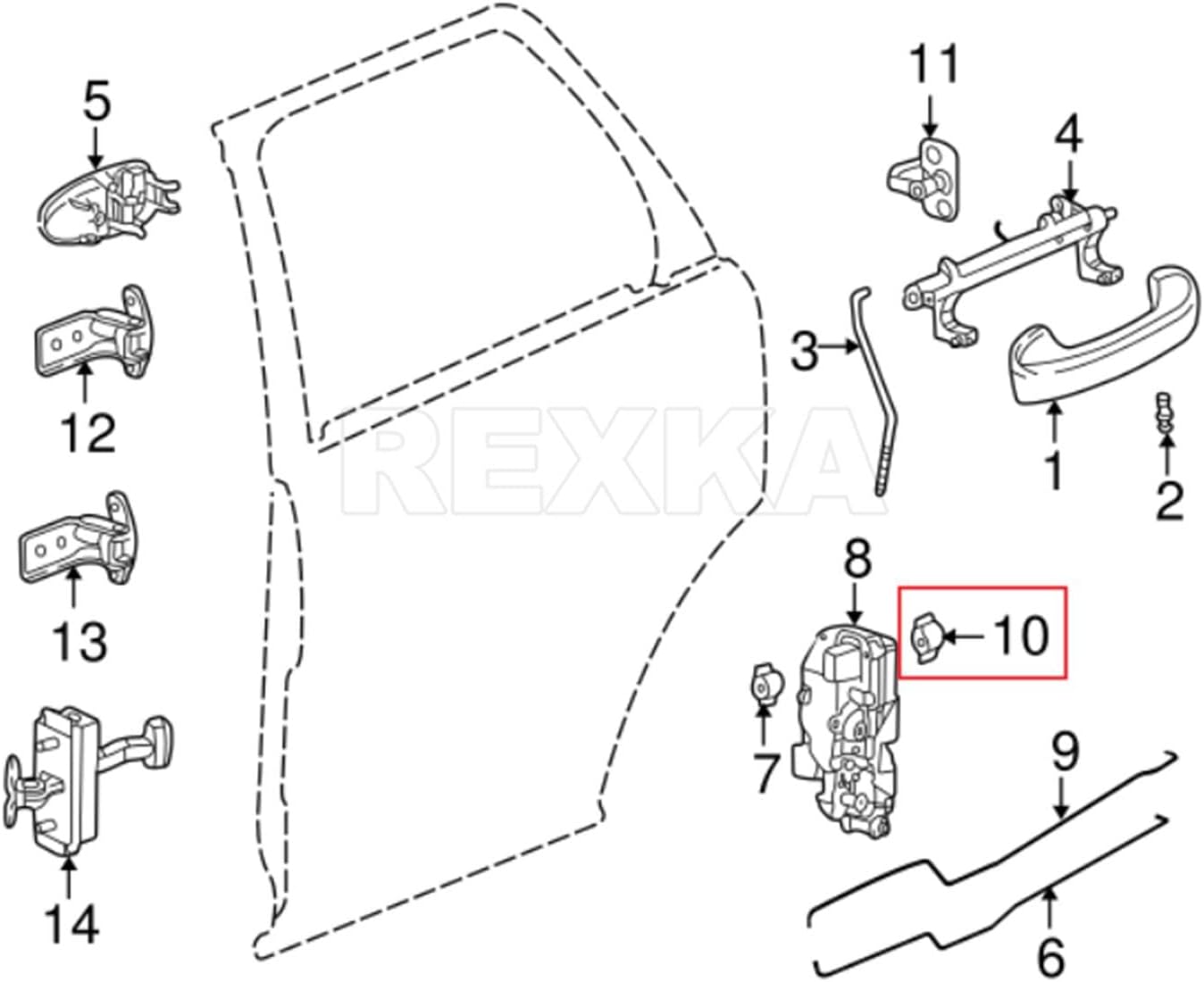 Rexka 20pcs Tailgate & Door Lock Rod Latch Clips 5/32 Rod Size for GM Trucks 16629990 16675980 Ford F150 F250 F350 Super Duty Buick Chevy Cadillac Trucks