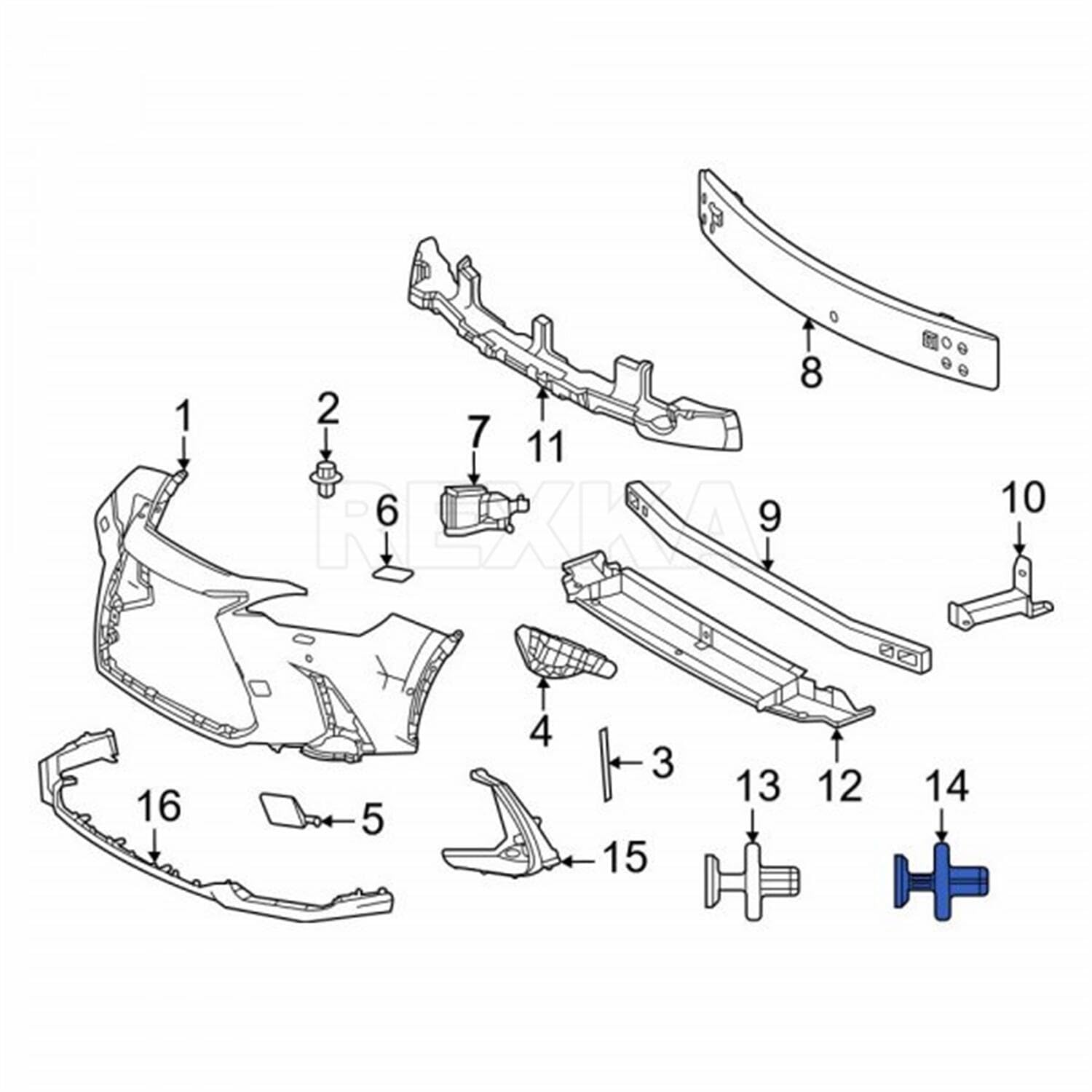 Rexka 30pcs Radiator Splash Shield Front Fender Liner Push-Type Retainer Clips Fasteners for Toyota Lexus 90467-07214 Toyota Splash Guard Clips