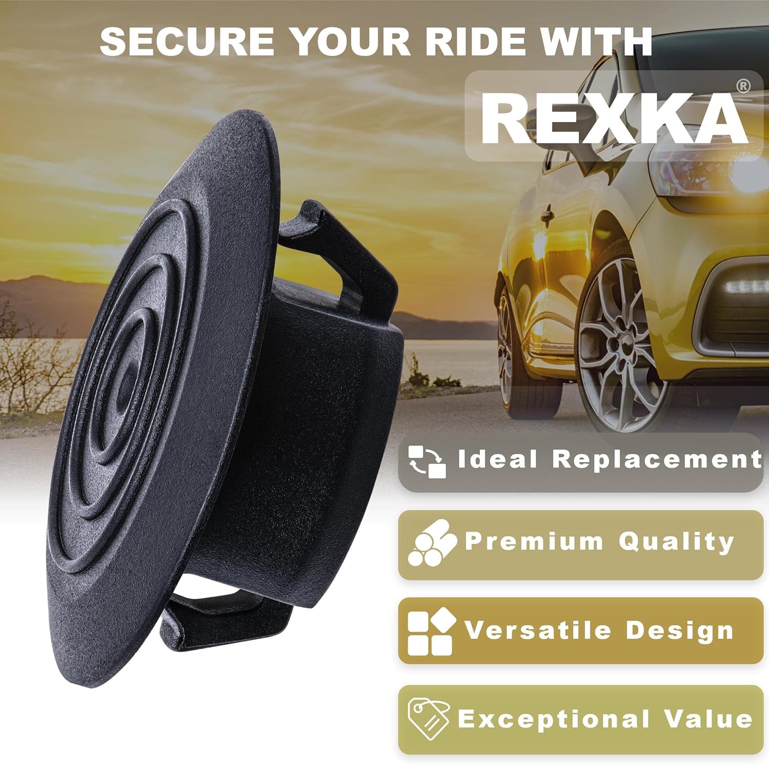 Rexka 30pcs Rocker Panel Moulding Mud Guard Retainers Clips for Toyota 76924-02010 Corolla Echo FJ Cruiser Matrix Prius GM 88970495 Pontiac Vibe 76924-52021