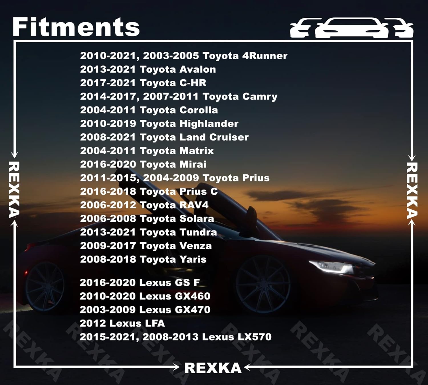 Rexka 15pcs Fender Flare Bumper Clip for Toyota Lexus 75392-35200 75392-04010 75392-0R010 4Runner Avalon C-HR Camry Corolla Highlander Land Cruiser Matrix Prius GS F GX460 LX570