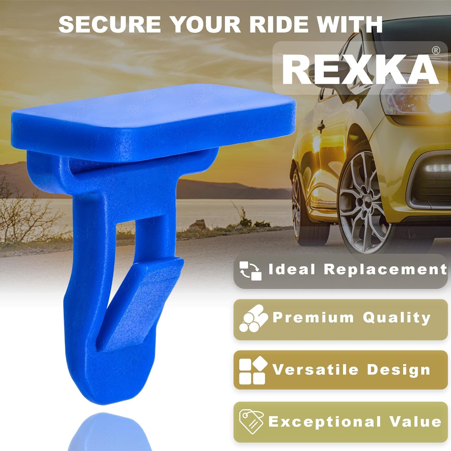 Rexka 15pcs Fender Flare Bumper Clip for Toyota Lexus 75392-35200 75392-04010 75392-0R010 4Runner Avalon C-HR Camry Corolla Highlander Land Cruiser Matrix Prius GS F GX460 LX570