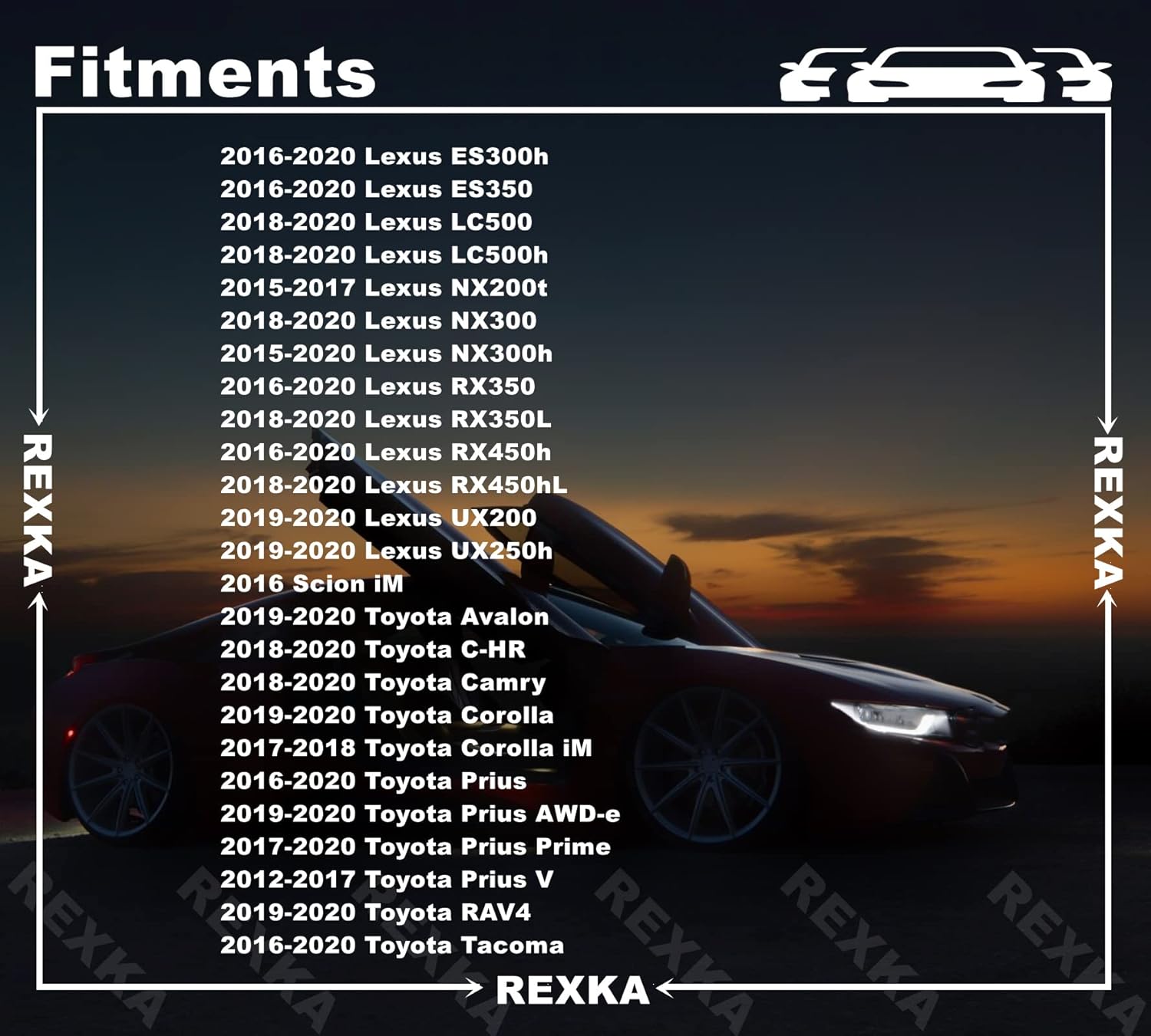 Rexka 20pcs Upper Quarter Trim Lower Overhead Console Clip Red Nylon 90467-09240 for Toyota Lexus Tacoma Camry C-HR Prius