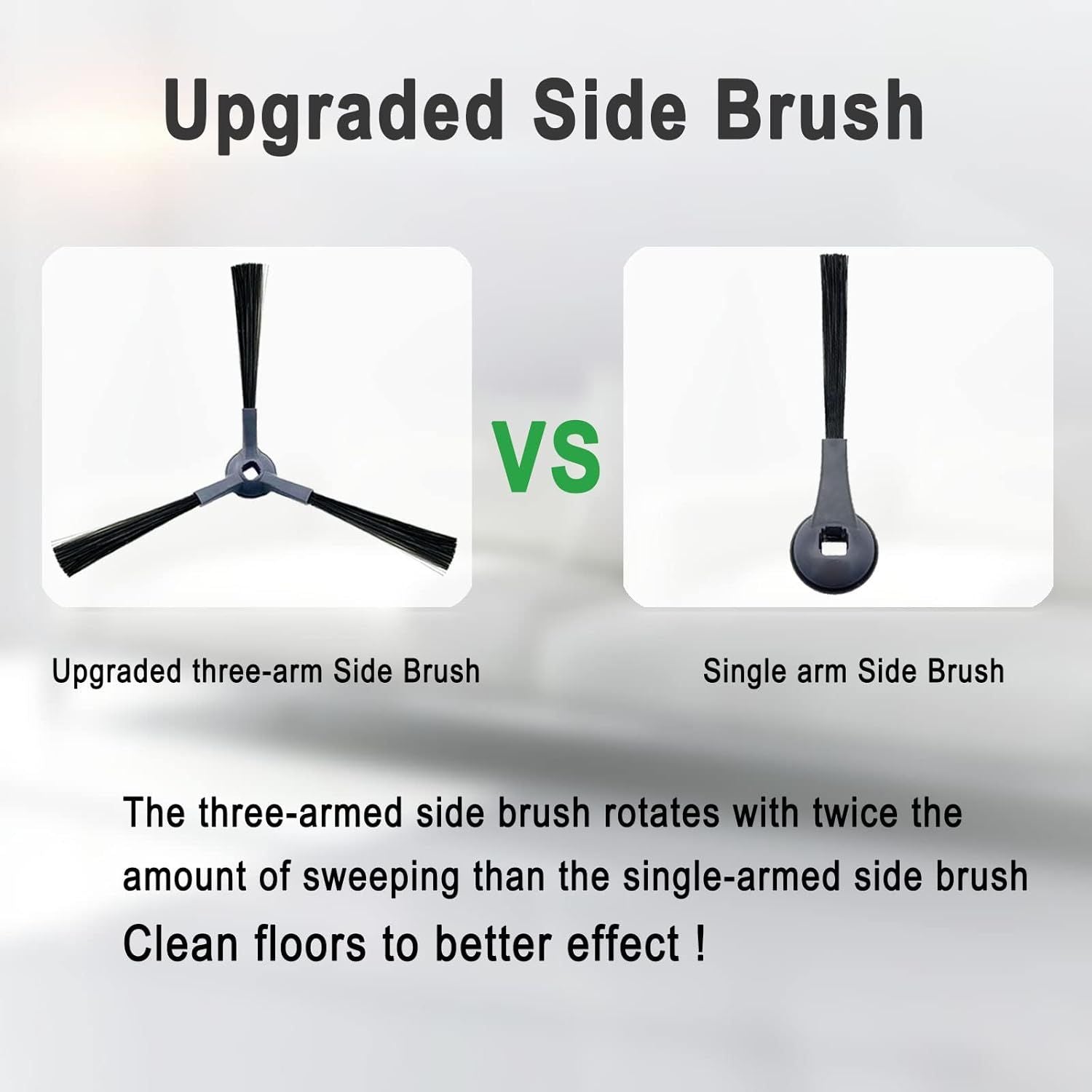 Upgraded Side Brushes Replacement or Shark IQ R101AE RV1001AE AV912S AV911S AV1010AE RV1000 AV970 AV993 AV1002AE Shark AI AV2501S AV2501AE RV2610WD RV2610WA RV2502AE RV2520AOUS Robot Vacuum Cleaner
