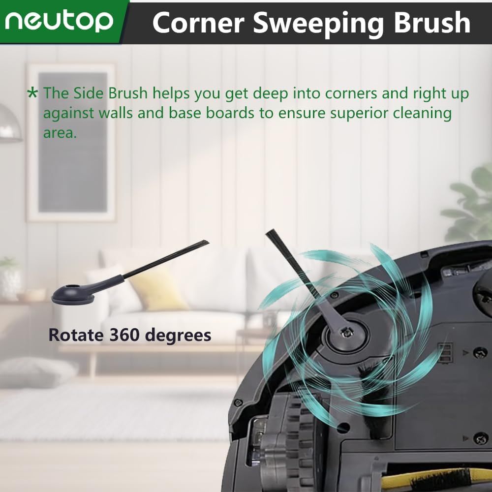 Replacement Side Brushes Compatible with All Shark IQ and AI Series Robot Vacuum Models, 10-Pack.