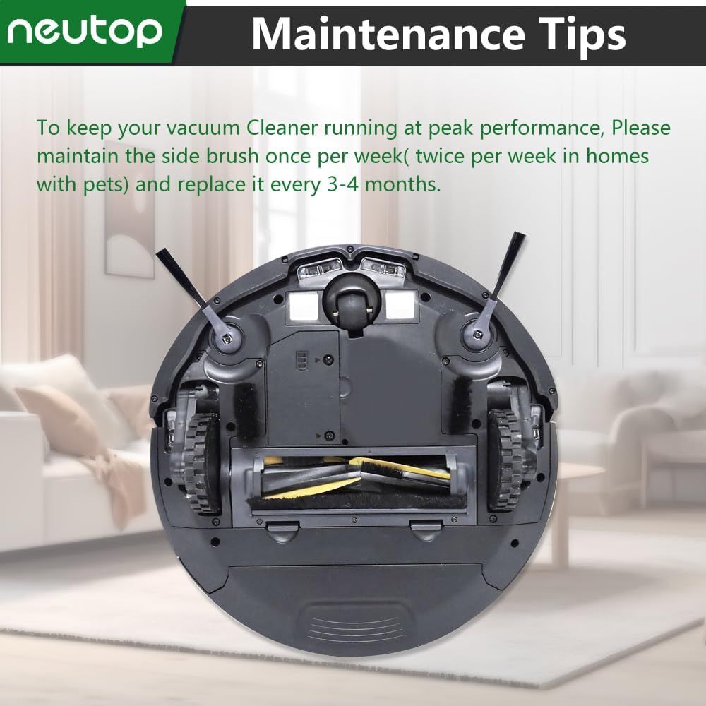 Replacement Side Brushes Compatible with All Shark IQ and AI Series Robot Vacuum Models, 10-Pack.