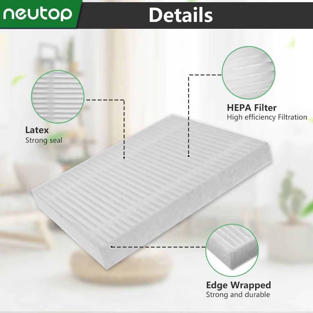 Replacement Hepa ilter Compatible with iRobot Roomba 105 Series, Combo Essential, Combo 2 Essential, Vac Essential, Vac 2 Essential, Q0120, Q0110, Q0520, Y0140, Y0110, Robots Vacuum, 8-Pack.