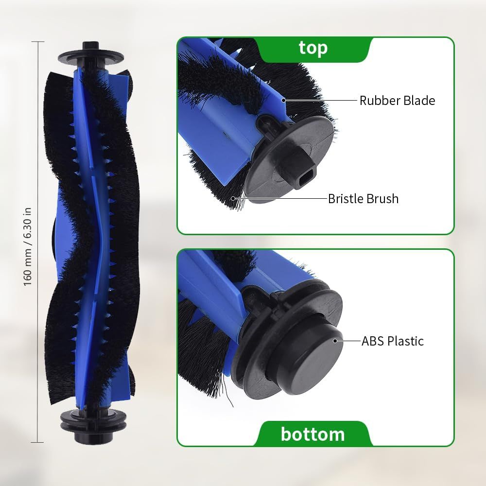 Replacement Rolling Brushes Rollers Compatible with euy RoboVac 11S, 15T, 30, 30C, 15C, 12, 25C, 35C, 11S Max, 15C Max, G20, G30, G30 Edge, Robot Vacuums Parts, 3-Pack.
