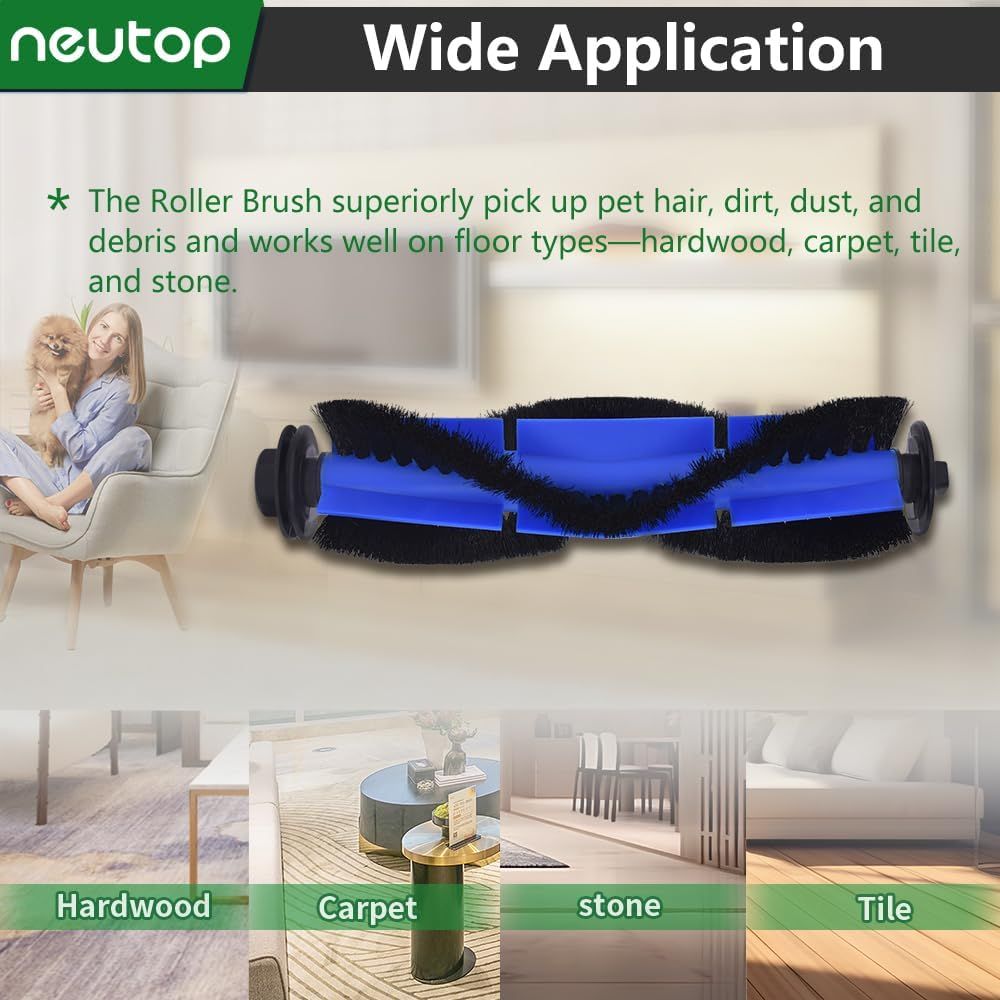 Replacement Rolling Brushes Rollers Compatible with euy RoboVac 11S, 15T, 30, 30C, 15C, 12, 25C, 35C, 11S Max, 15C Max, G20, G30, G30 Edge, Robot Vacuums Parts, 3-Pack.