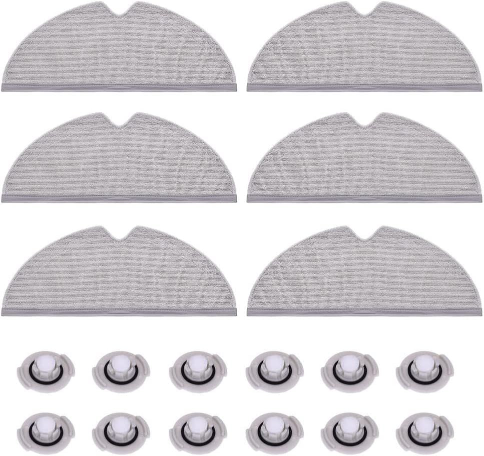 Mop Cloths Pads Water Tank ilter Compatible with Q7, Q7 Max, S6, S6 Pure/MaxV, S5 Max, S5, S4, E5, E4, E35 and E2 Robot Vacuums, 18-Pack.