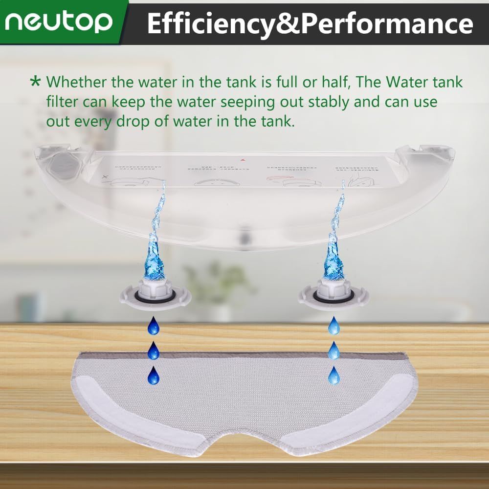 Mop Cloths Pads Water Tank ilter Compatible with Q7, Q7 Max, S6, S6 Pure/MaxV, S5 Max, S5, S4, E5, E4, E35 and E2 Robot Vacuums, 18-Pack.