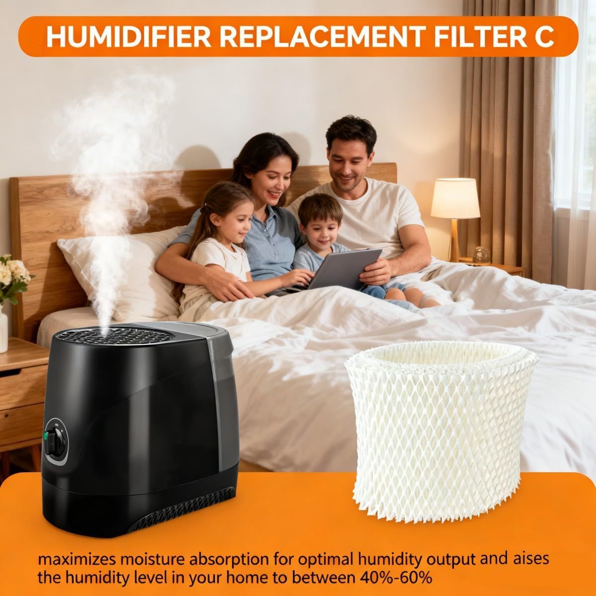 Humidiier ilter C Compatible with Honeywell HC-888N, HC-888, Wicking ilters Replacement Pack o 2