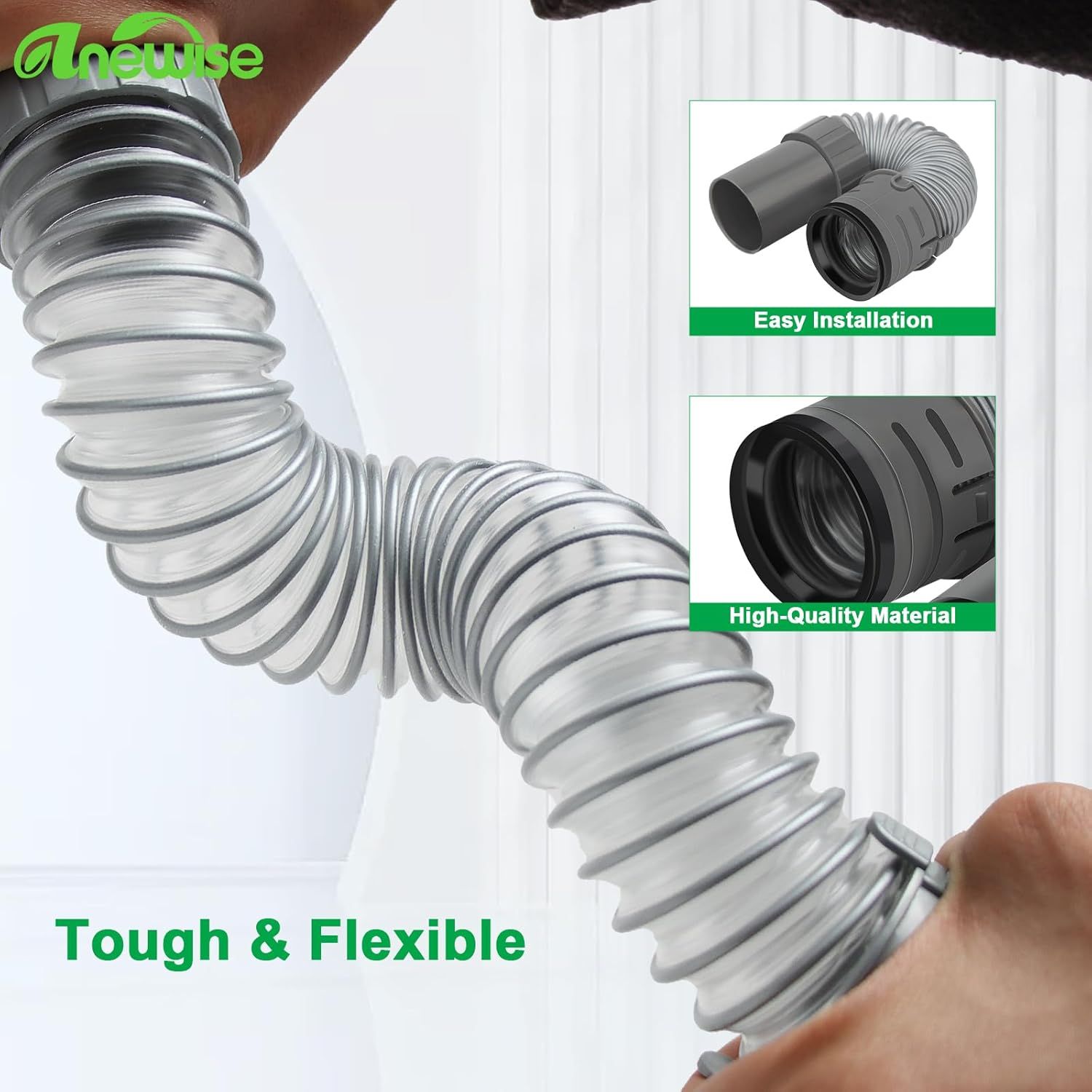 Replacement Hose Part or Shark Navigator Lit Away Deluxe Vacuum NV352, NV351, NV350, NV380, UV440, 1 Nozzle Hose and 1 Mini Brush, Replace Parts 193J