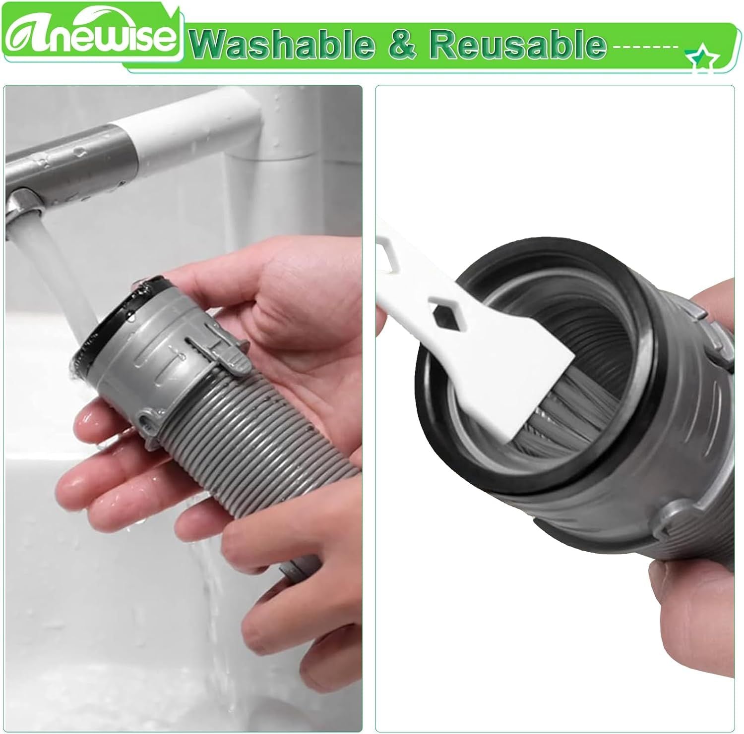 Replacement Hose Part or Shark Navigator Lit Away Deluxe Vacuum NV352, NV351, NV350, NV380, UV440, 1 Nozzle Hose and 1 Mini Brush, Replace Parts 193J