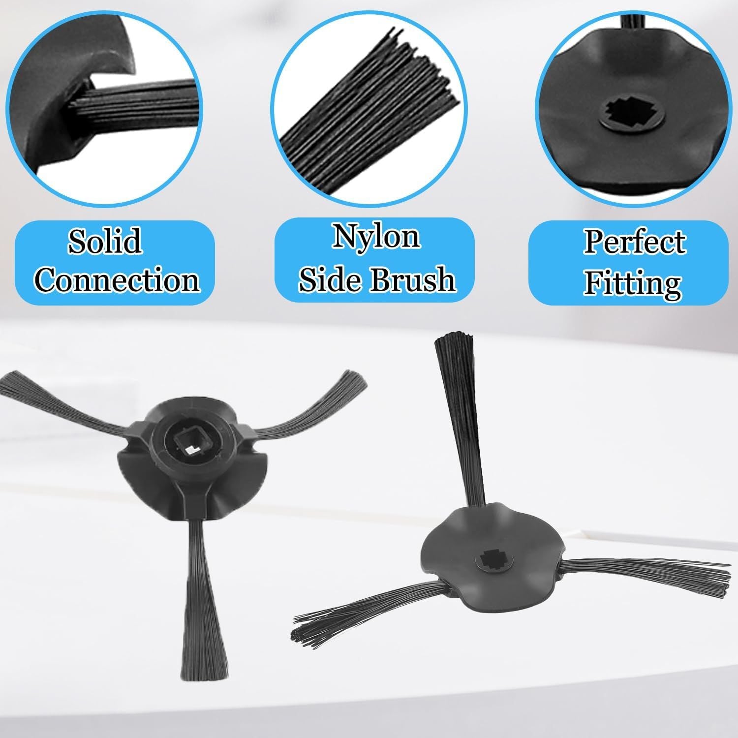 Side Brush or Shark RV2310, RV2310AE, AV2310, AV2310AE, RV2300, RV2300S, RV2320S, UR2350AE Matrix Robot Vacuum Cleaner Replacement Parts - 6 Pack
