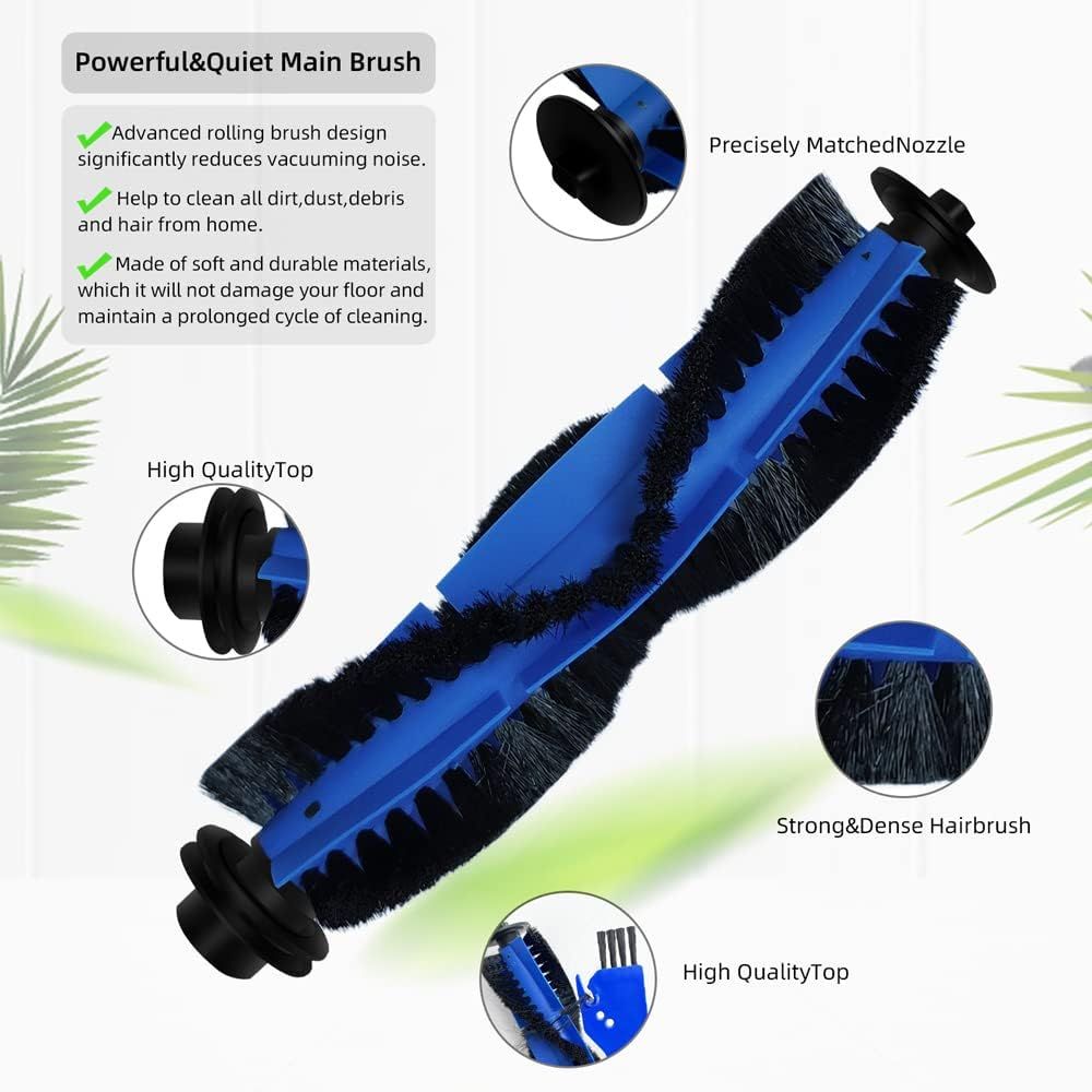 Replacement Parts or euy robovac 11S, 12, 15T, 15C, 25C, 30, 30C, 35C Slim Carpet Robotic Vacuum Cleaner Hepa ilter Pre-ilter Roller Brush Spin Side Brushes Attachment with Pre-ilter