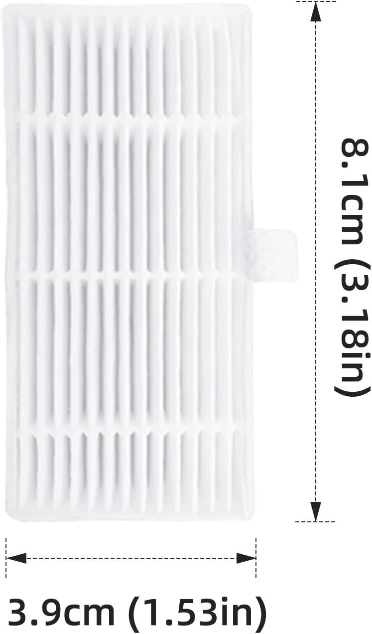 Replacement Parts or MAMNV BR150 BR151 BR152 BR153 BR154 also it ZCWA, GTTVO, ONSON, SHELIKI Robotic Cleaners: 4 Side Brushes, 4 HEPA ilters, 2 Mop Pads