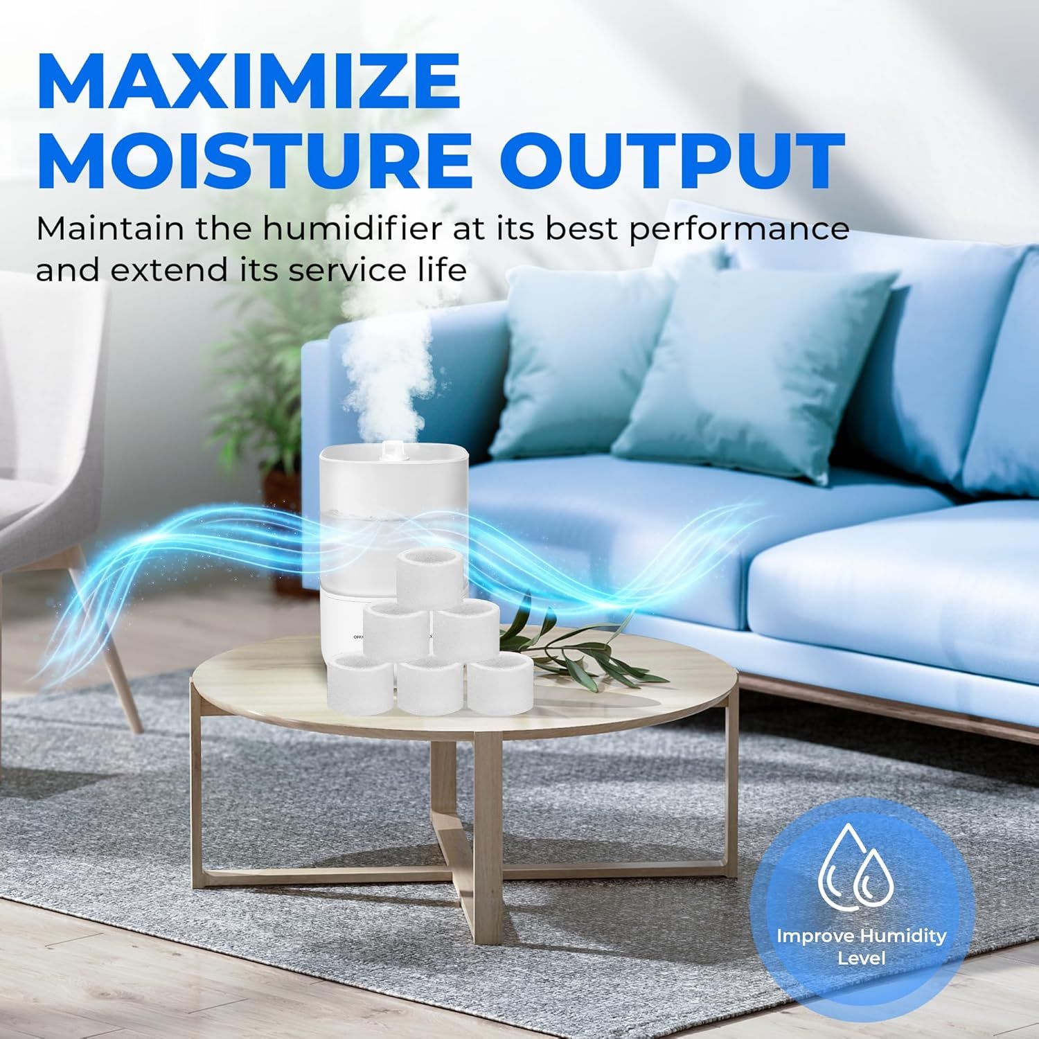 30-Pack Top ill Humidiier Replacement ilters or LEVOIT Classic160, Dual150, Dual200S, Classic300 S , LV600S, OasisMist 450S, Superior6000S Series Humidiiers by