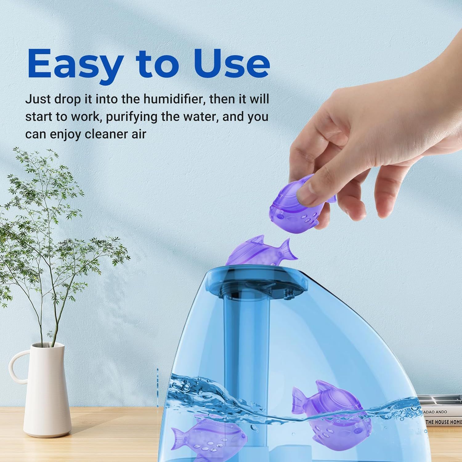 Humidiier Cleaning ish, 12 Pack Humidiier Cleaner or Humidiiers and ish Tanks, Puriies Water, Prevents Hard Water Build-Up, Reduces Scale, Purple