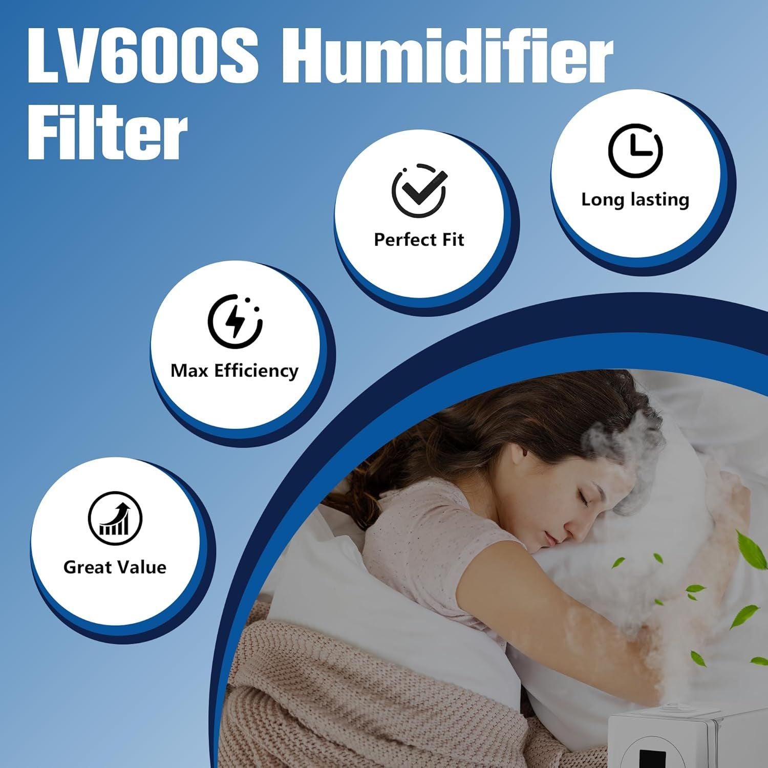 Top ill Humidiier Replacement ilters or LEVOIT Classic160, Dual150, Dual200S, Classic300 S , LV600S, OasisMist 450S, Superior6000S Series Humidiiers to Improve Humidiication, 20-Pack by