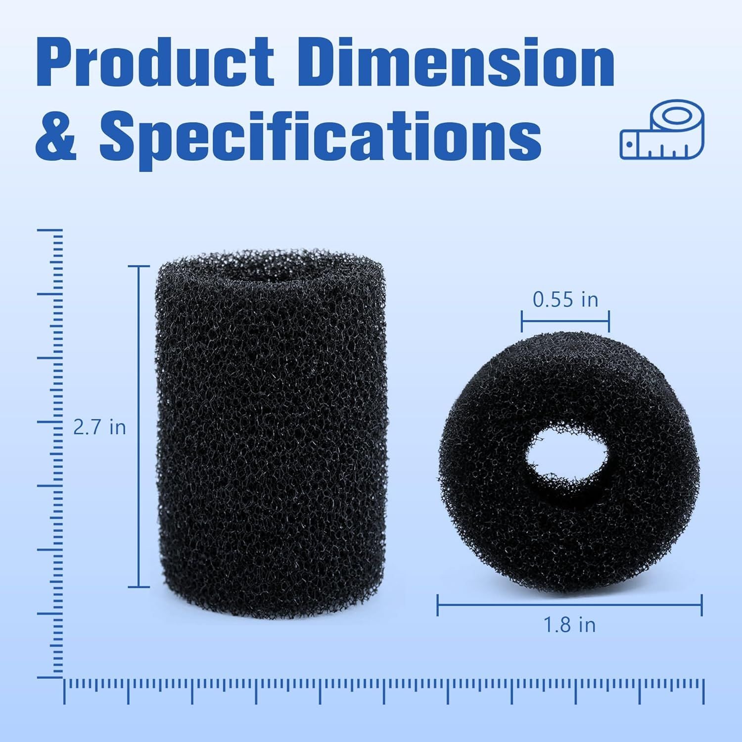 10 Pack Tail Scrubber Replacement or Polaris 280 360 180 380 480 3900 Pool Cleaner Parts, Sweep Hose Scrubber