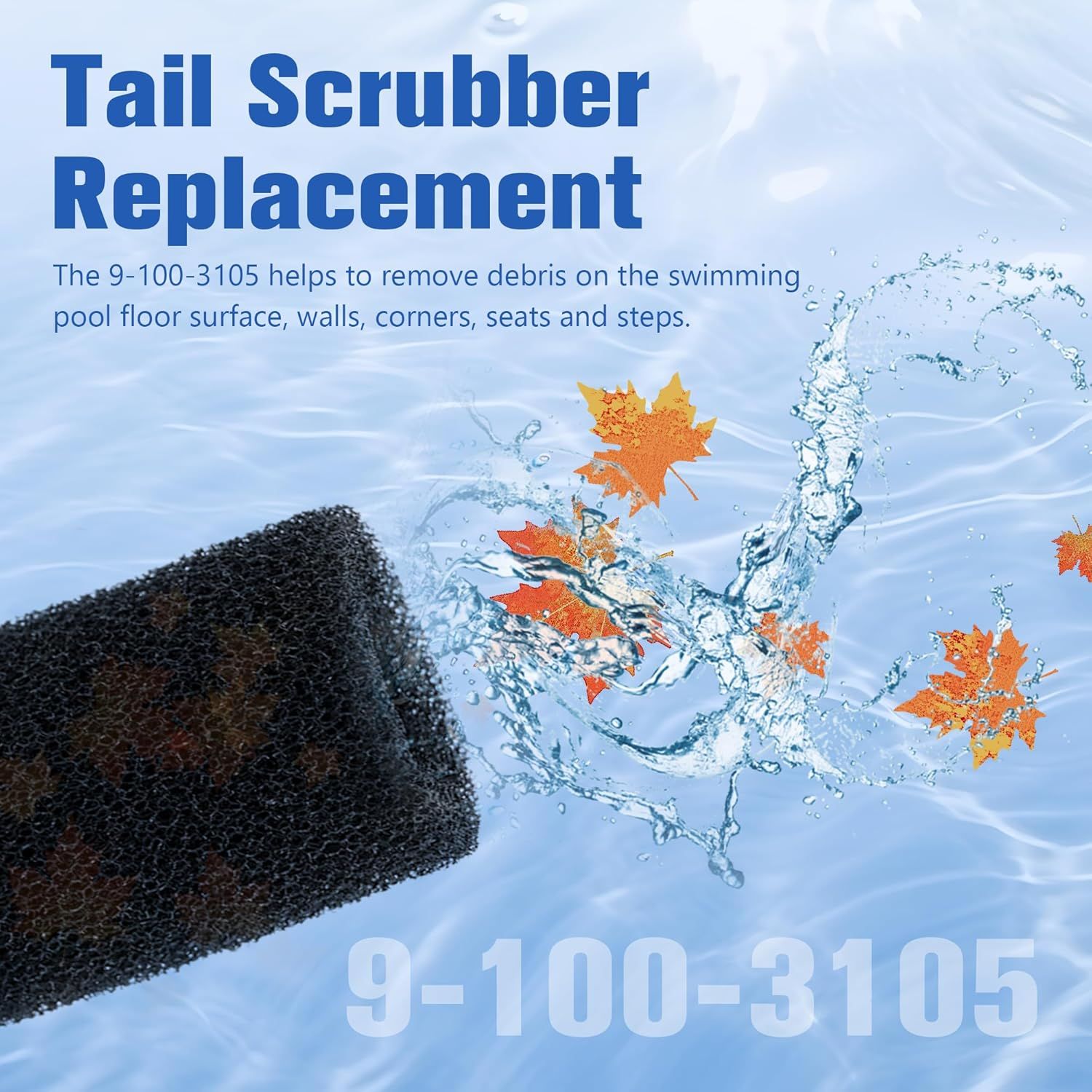 10 Pack Tail Scrubber Replacement or Polaris 280 360 180 380 480 3900 Pool Cleaner Parts, Sweep Hose Scrubber