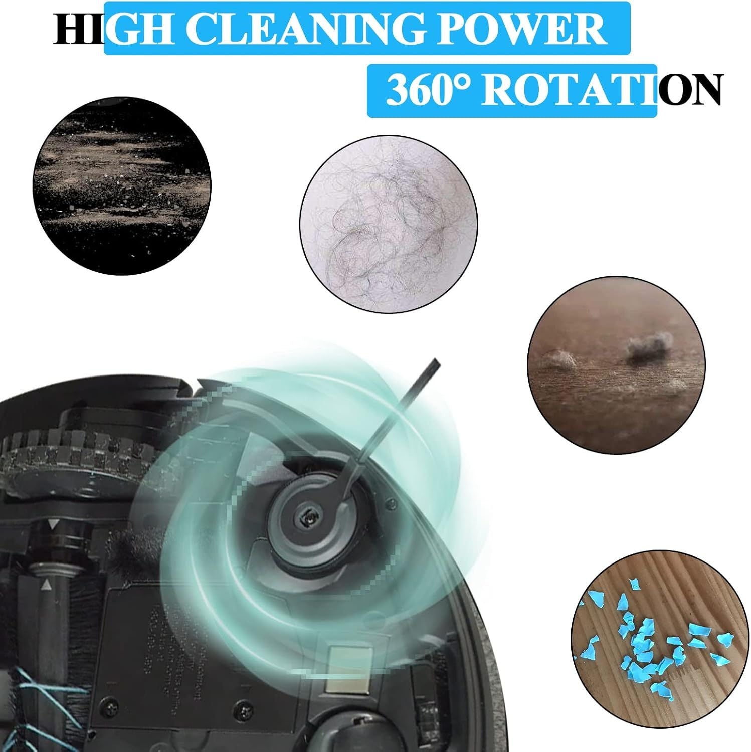 Vacuum Parts Replacement or Shark ION Robot RVSBK950 R85 RV850 RV850BRN RV850WV RV851WV RV871 S86 S87 RV700_N R71 R72 RV720_N R75 RV750_N AV752 Vacuums Attachments, Rotates 360 Degrees, 8 Pack