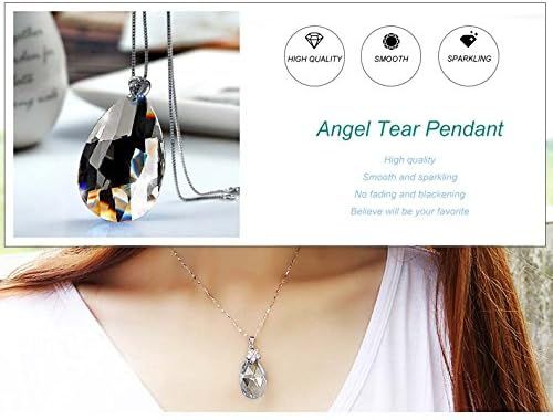 20Pcs Chandelier Crystals, Clear Teardrop Crystal Chandelier Pendants Parts Beads, Hanging Crystals or Chandeliers 38mm, Clear