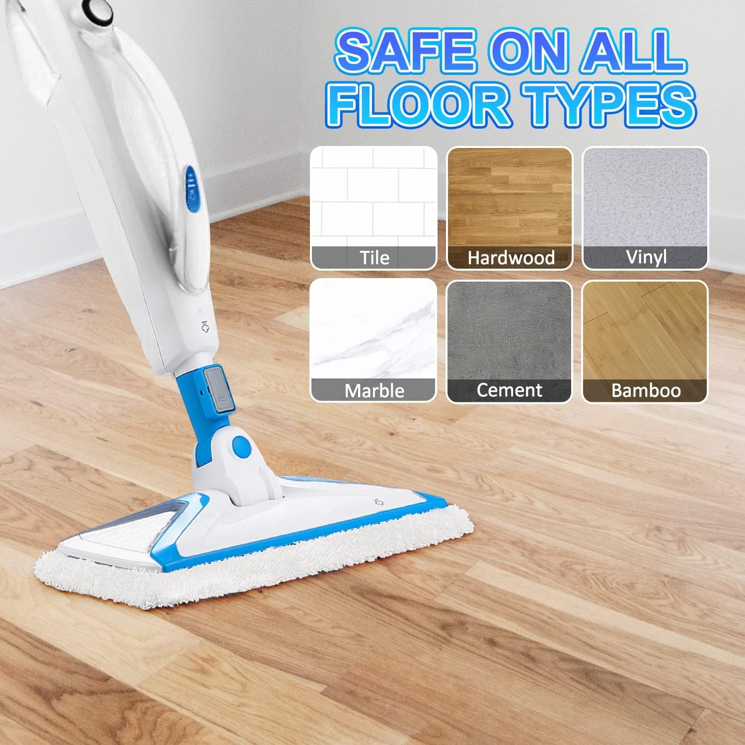 Steam Mop Replacement Pads Compatible with Bissell Powerresh Mop Pads or Bissell 1940 1806 1544 1440 2075 2685 2814 Series Mops Resuable loor Steamer Mop Pad Reills or Dry & Wet Cleaning, 4 Pack