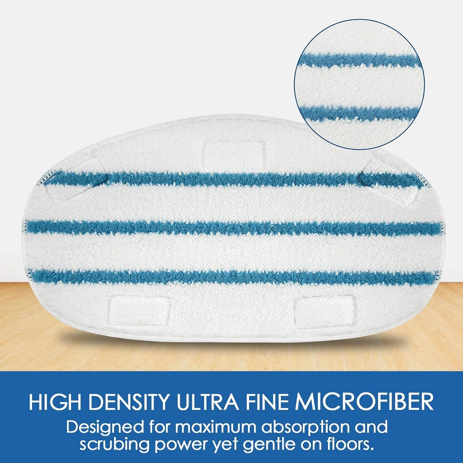 Steam Mop Pads or PurSteam ThermaPro 10-in-1 and ThermaPro 211 Steam Mop Cleaner, Pur steam Mop Replacement Pads Microiber Reusable Steam Mop Pads or Steamer loor Cleaning, 6 Pack