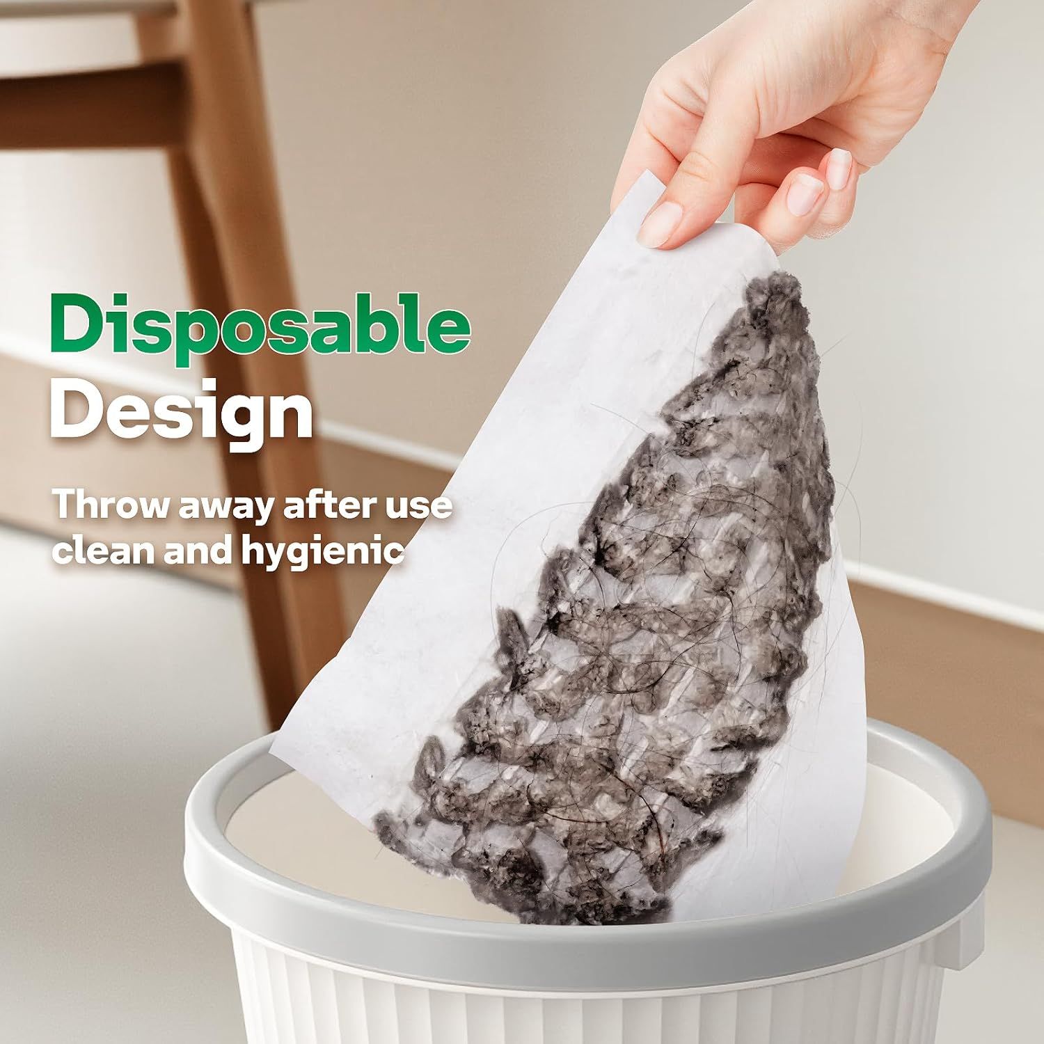Dry Mop Pads or Swier Sweep and Mop, Heavy Duty Pet Dry Sweeper Reills, Sweeping Cloths or Cleaning Hardwood loor Dust and Hair, Disposable, Unscented, 30 Count