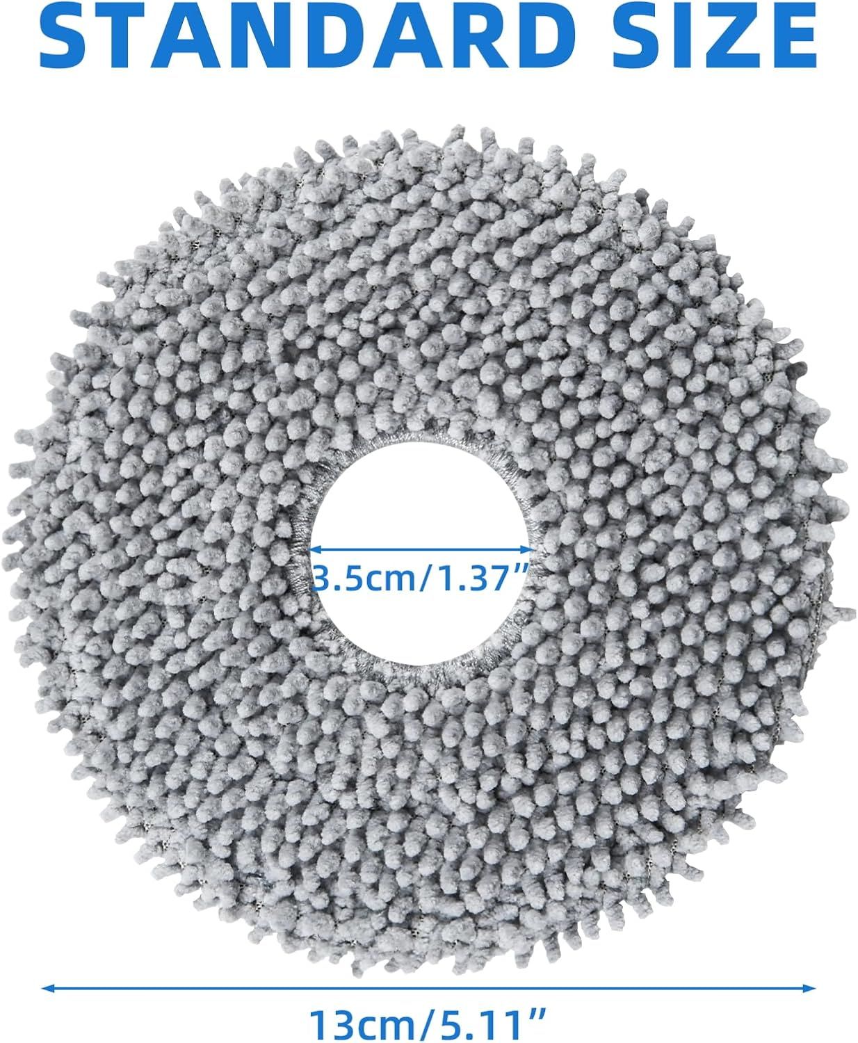 8 Pack Mop Pads or QV 35A/Saros 10R/Q Revo/Qrevo S/Qrevo Pro/Qrevo Plus/Qrevo Master/Qrevo Slim/Qrevo Curv/Qrevo Edge Robot Vacuum Cleaner, Spin Cleaning Pads Replacement Accessories Set