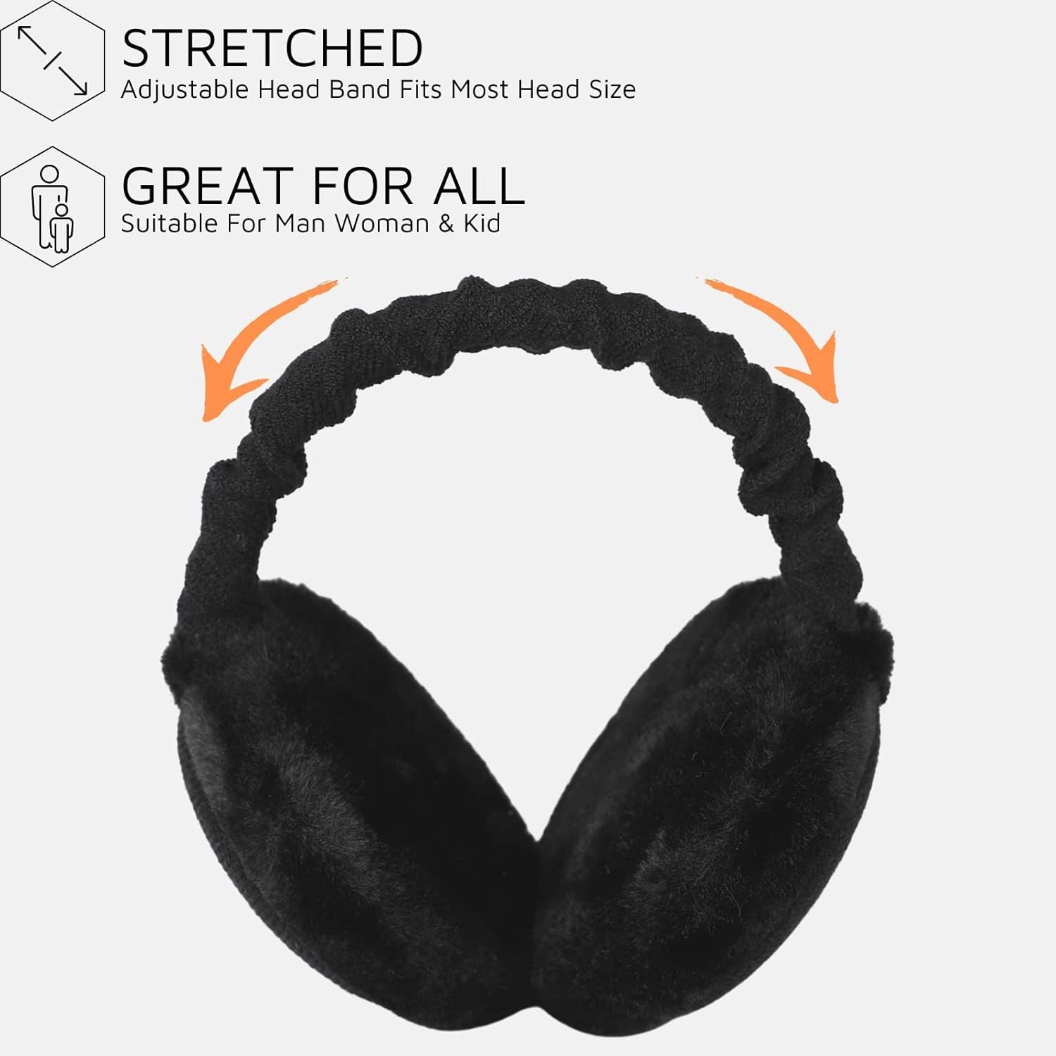 Premium Earmus or Women Winter oldable & Adjustable Ear Warmers Thermal Ear Covers