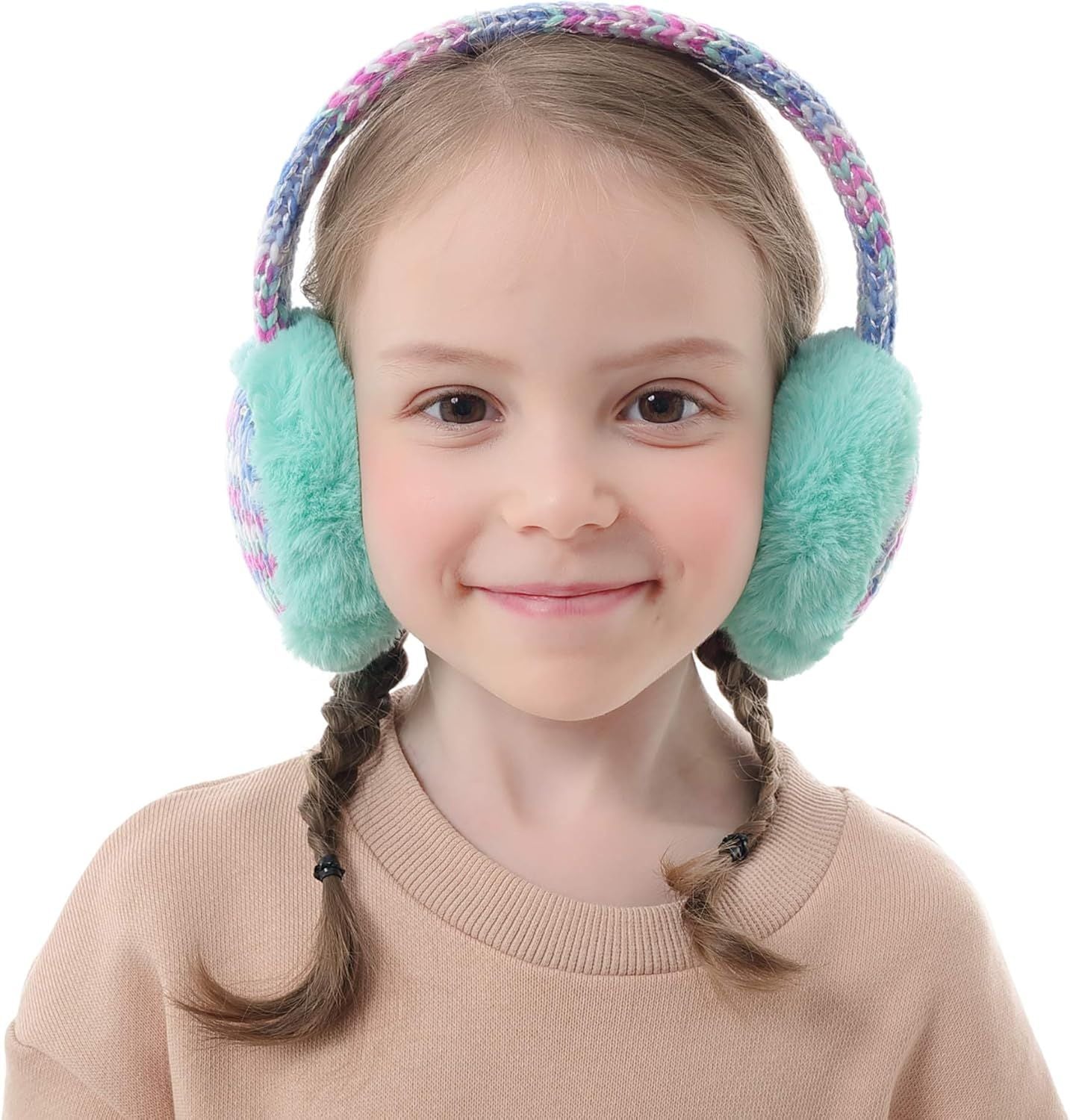 Kids Knit Earmus Winter Outdoor urry Ear Warmers or Boys Girls rom Toddler to Big Kids