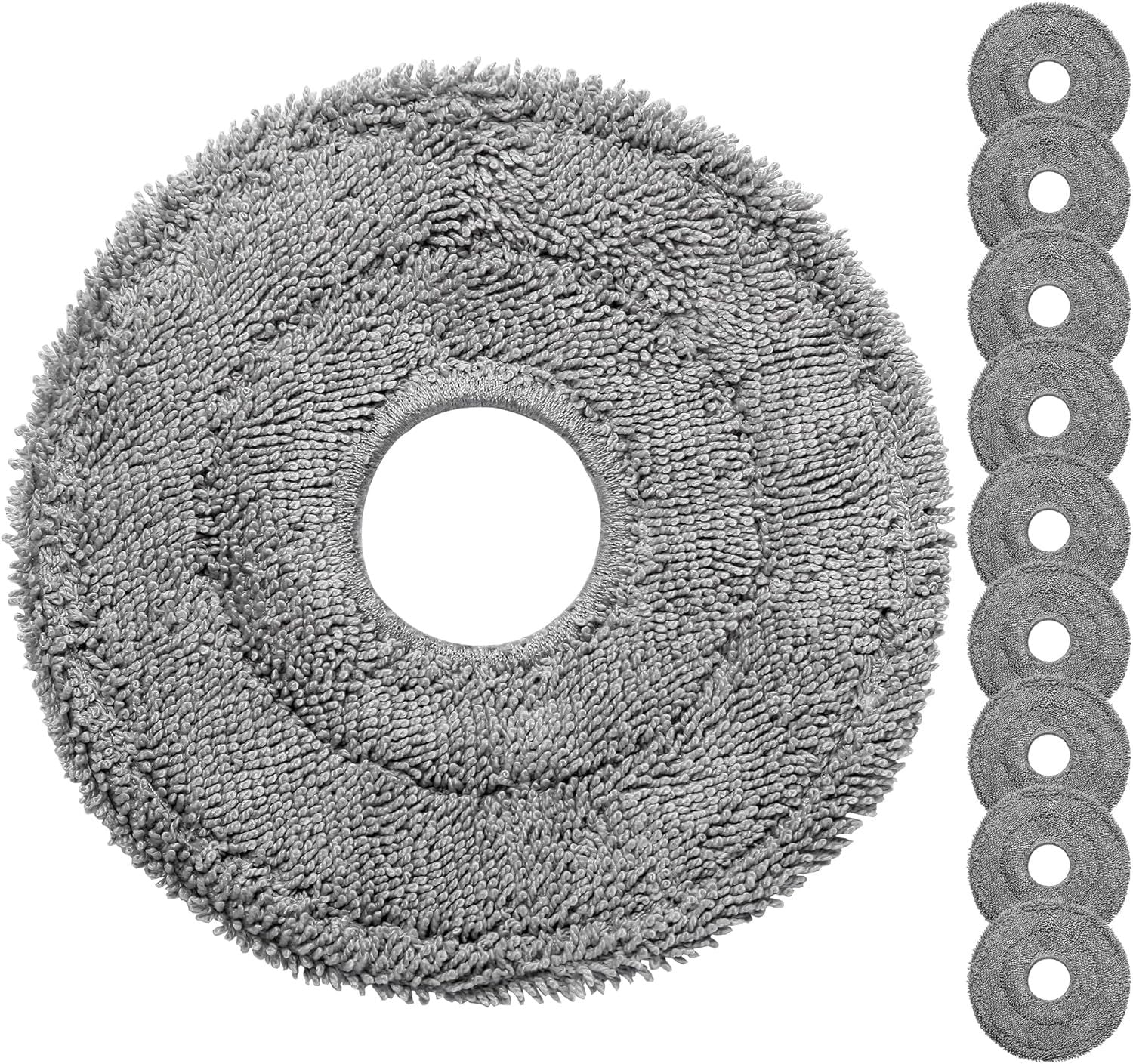 Robot Vacuum and Mop Pads 10 Pack or QV 35A/Saros 10R/Q Revo/Qrevo S/Qrevo Pro/Qrevo Plus/Qrevo Master/Qrevo Slim/Qrevo Curv/Qrevo Edge Robot Vacuum Cleaner, High-Twist Braided Microiber