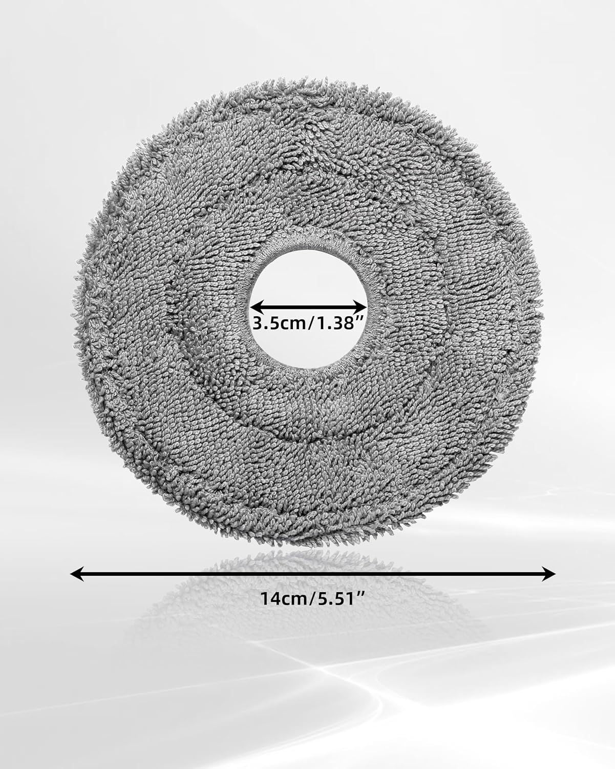 Robot Vacuum and Mop Pads 10 Pack or QV 35A/Saros 10R/Q Revo/Qrevo S/Qrevo Pro/Qrevo Plus/Qrevo Master/Qrevo Slim/Qrevo Curv/Qrevo Edge Robot Vacuum Cleaner, High-Twist Braided Microiber