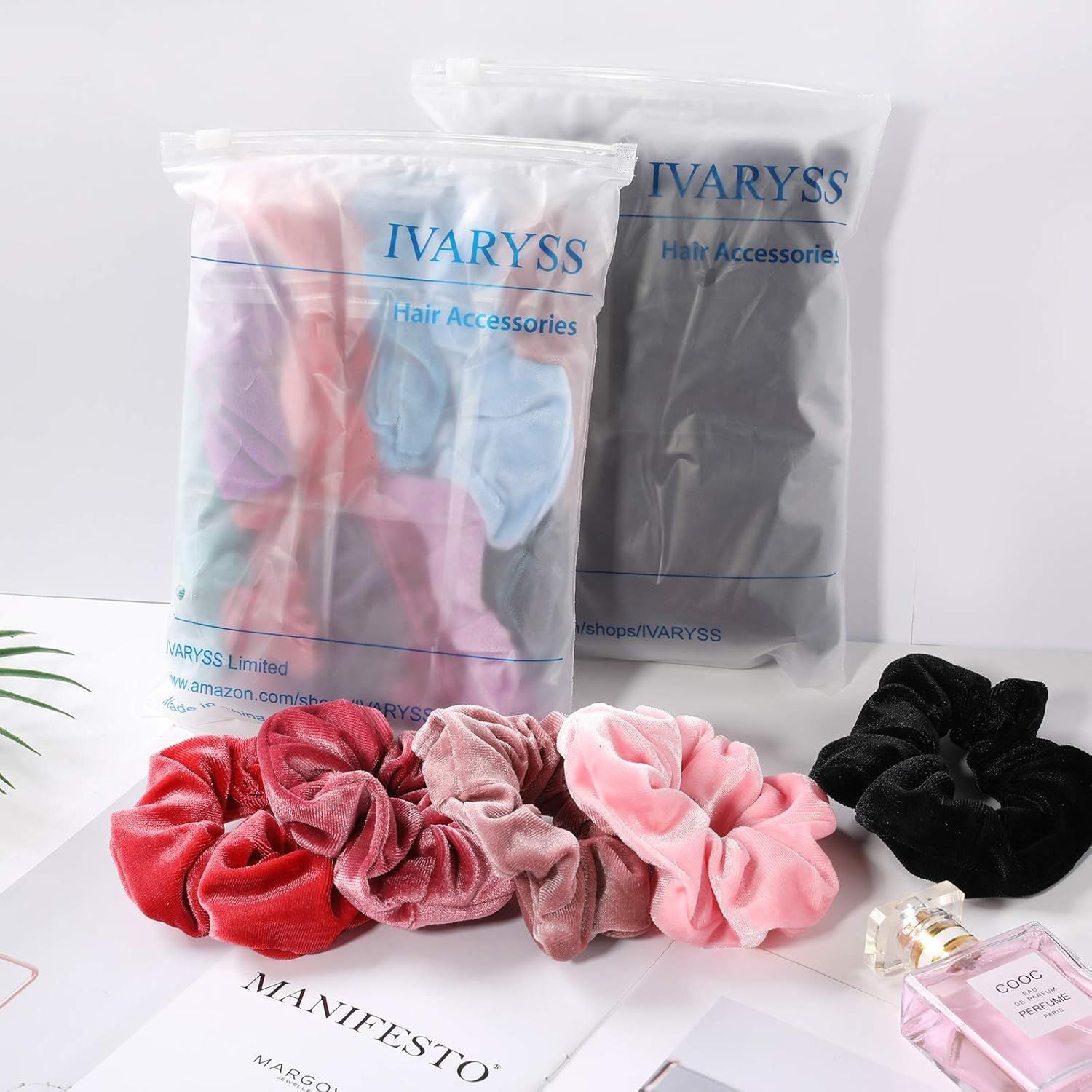 White Scrunchies or Tie Dye, DIY Cotton Bow Scrunchies, Headbands, 3 Kinds o Party Activities Hair Accessories or Girls and Women, 20 Pieces