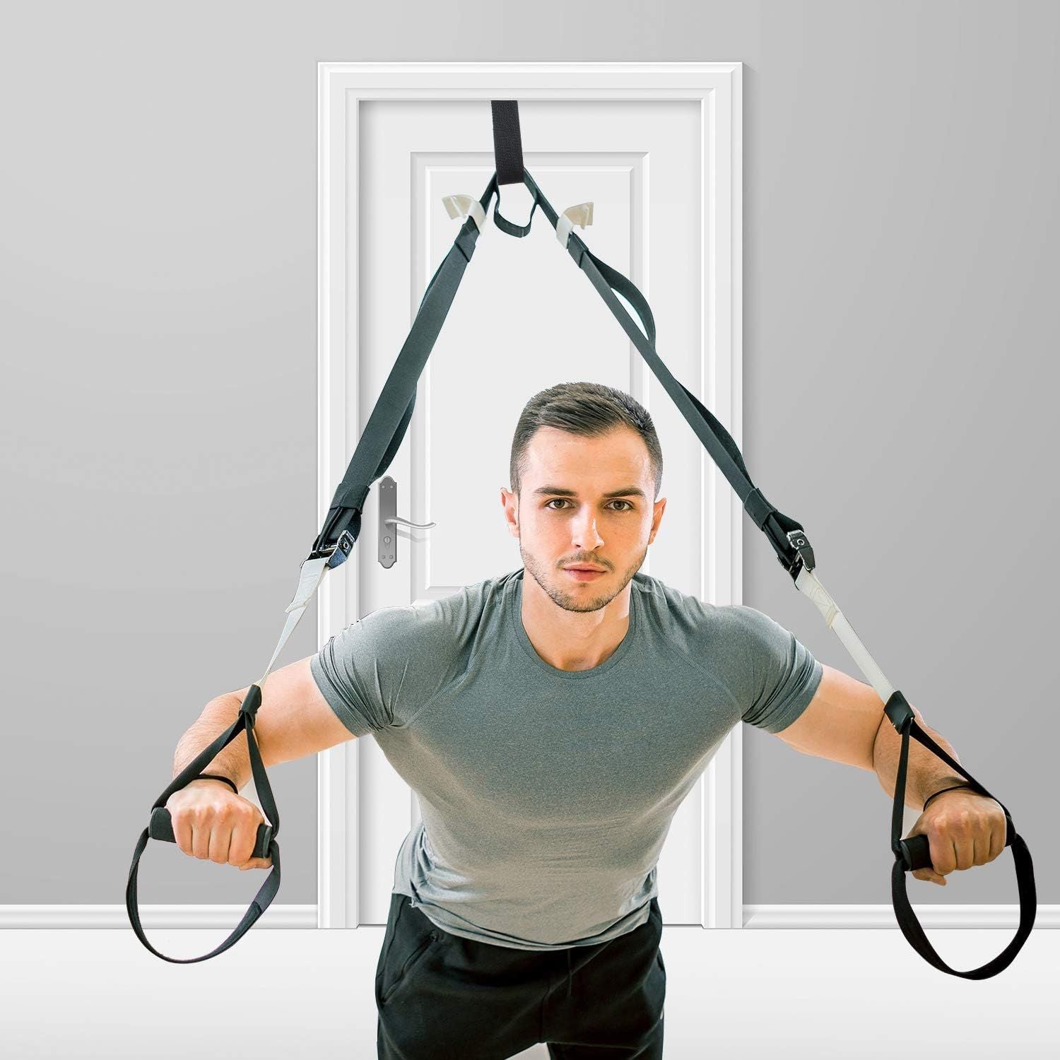 4 Pieces Door Resistance Bands Cable Door oam Exercise Training Strap or Workout itness