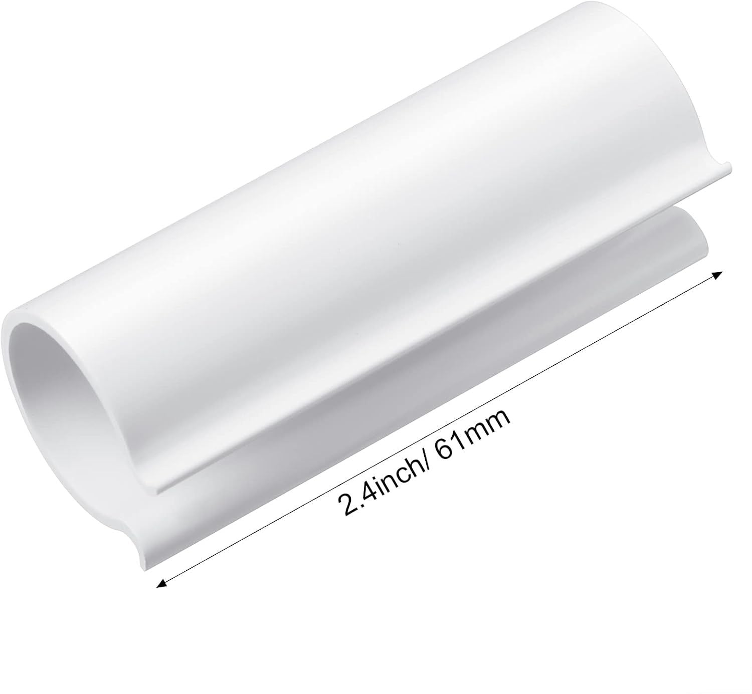 32 Pcs PVC Pipe Clips Pool Cover Clamps or Above Ground Pool Greenhouses, Row Covers, Garden, Shelters, Bird Protection, 2.4 Inch Long or 1/2 Inch PVC Pipe,White