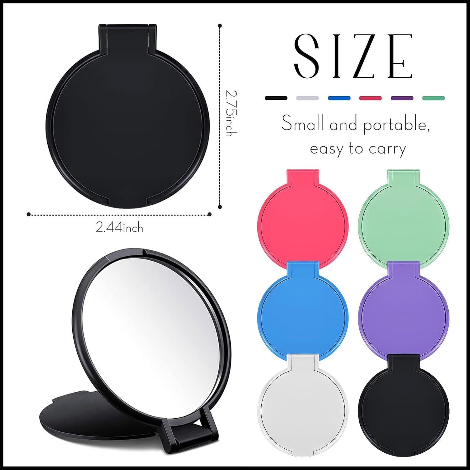12 Pieces Compact Mirrors Bulk Gits Mini Vintage Pocket Mirrors or Purse Small Portable olding Round Makeup Stus or Travel Daily Use Party avors Women Classic Colors
