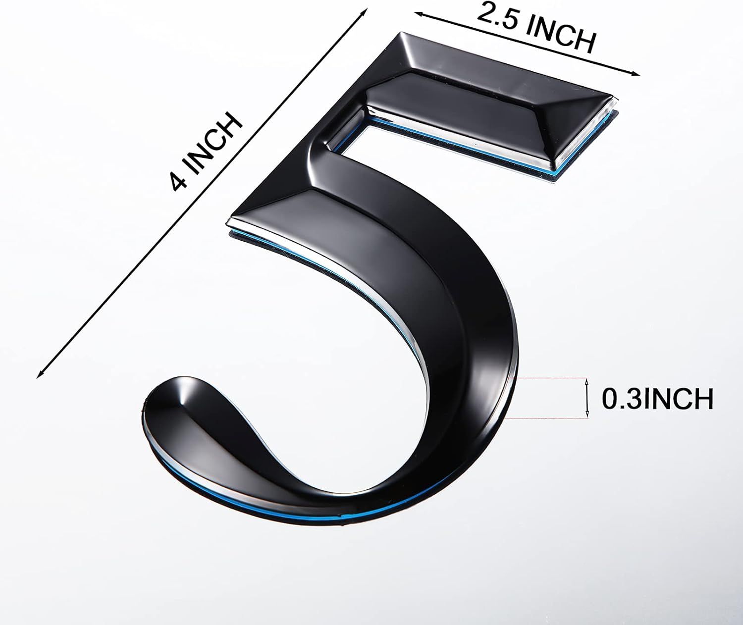 10 Pcs House Numbers 3D Door Mailbox Numbers 0-9 Sel Adhesive House Door Street Address Stickers or, Apartment, Oice, Hotel Room, Mailbox Signs 4 x 2.5 Inches,Black