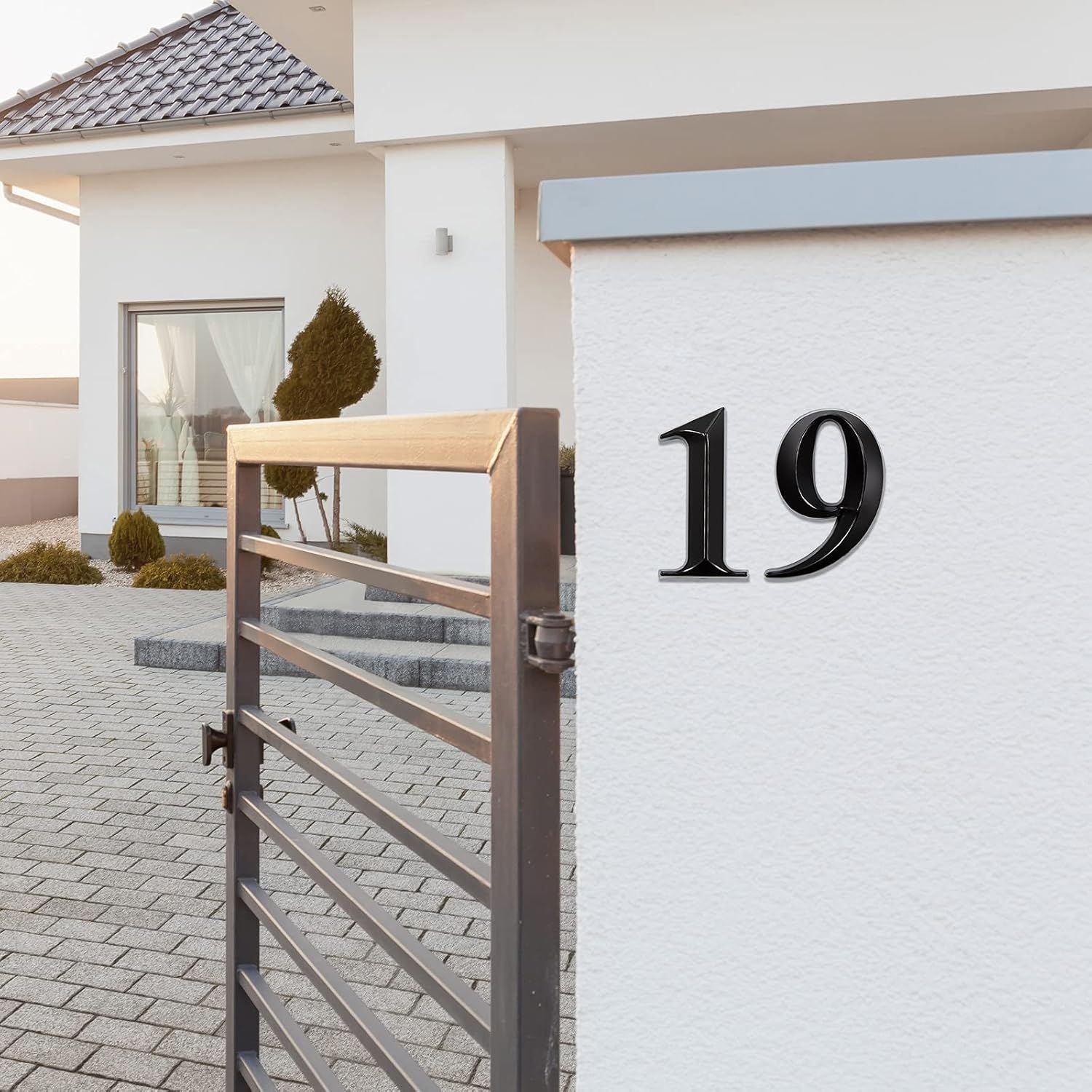 10 Pcs House Numbers 3D Door Mailbox Numbers 0-9 Sel Adhesive House Door Street Address Stickers or, Apartment, Oice, Hotel Room, Mailbox Signs 4 x 2.5 Inches,Black