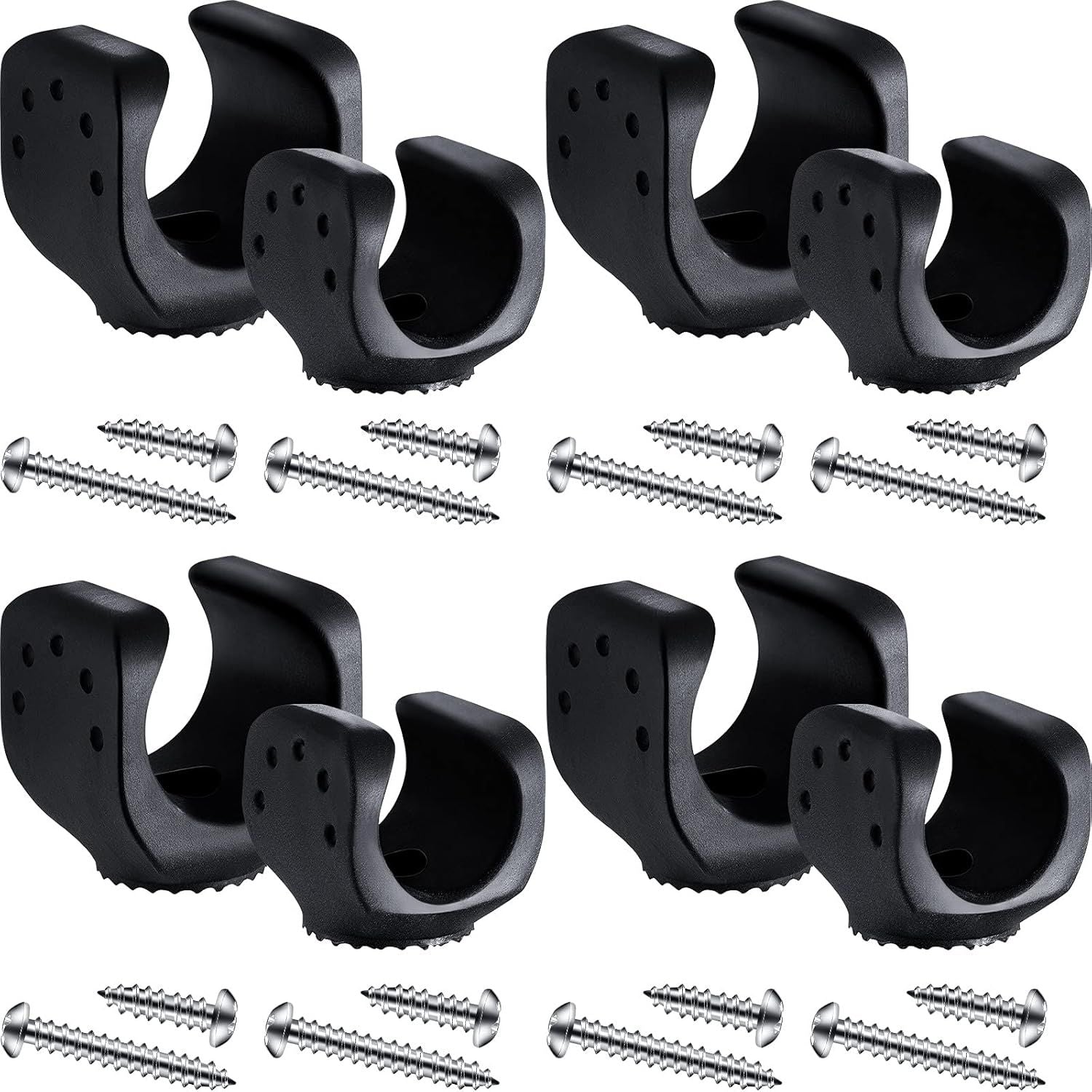 8 Pieces lashlight Mounting Brackets with Screws Versatile Clip Mount, Universal lashlight Holder or LED lashlights and Similar Things, Bicycle Car Truck Accessories 4 Big, 4 Small