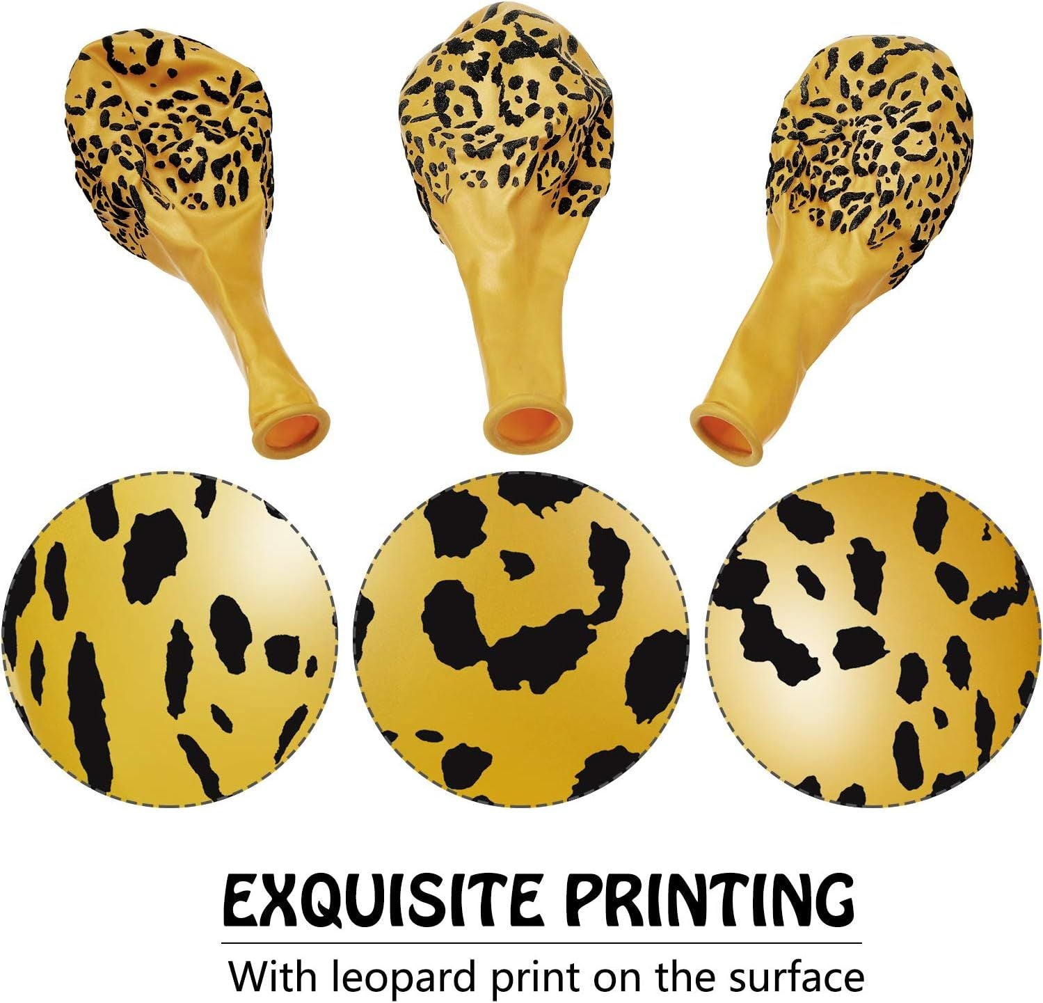 60 Pcs Cheetah Balloons Gold Leopard Print Balloons 12 Inch Spots Latex Leopard Animal Party avors or Saari Jungle Theme Birthday Party Baby Shower Decoration Supplies