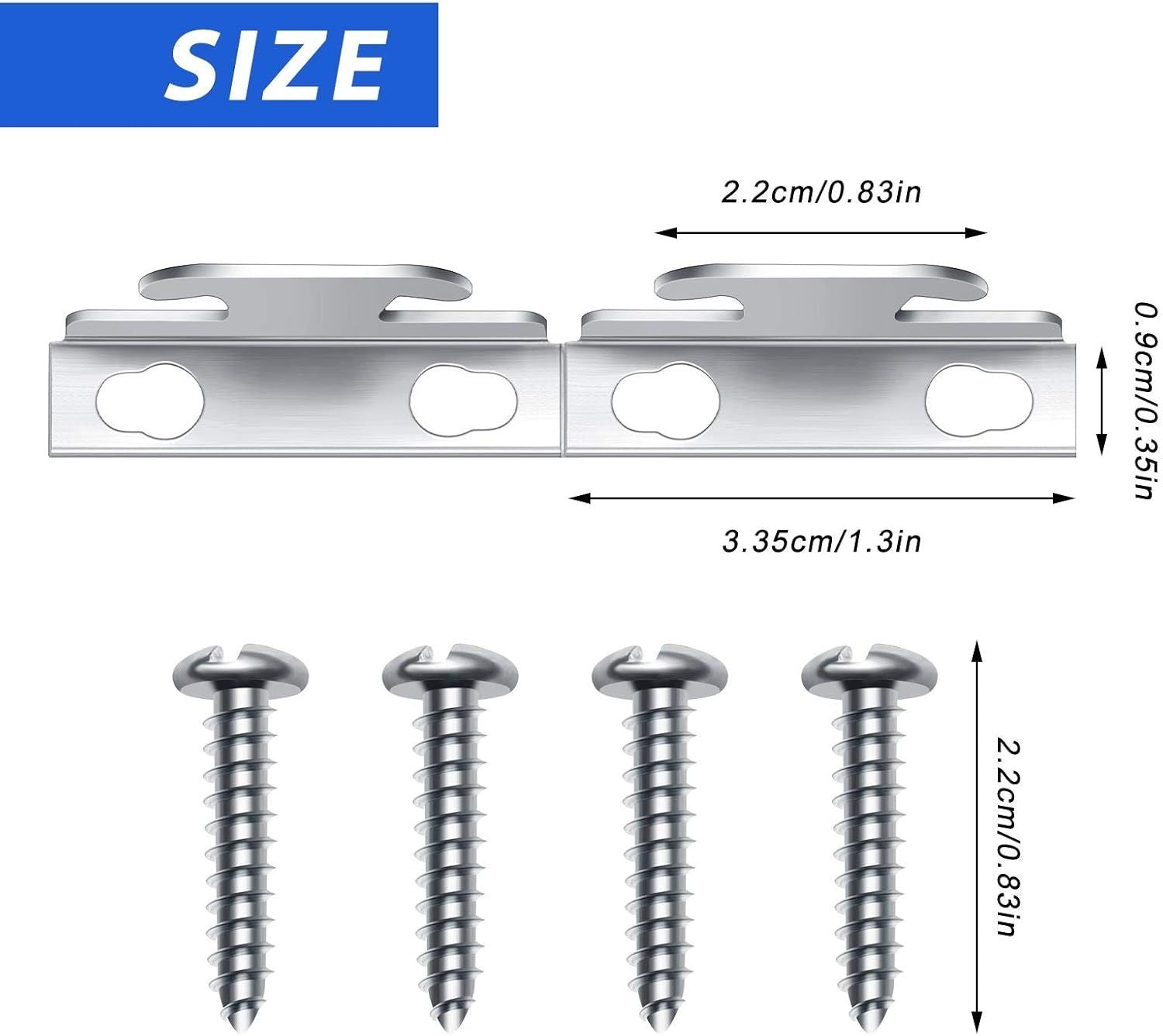 Curtain Rod Brackets & Hooks Accessories - Adjustable Sets with Screws & Support Hangers or Home & Kitchen 10 Sets