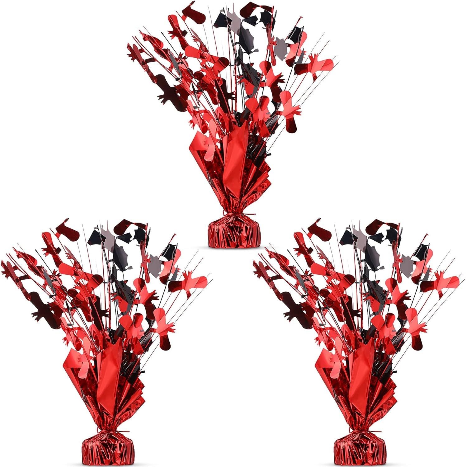 3 Pcs Graduation Table Centerpieces Graduation Table Decoration Glitter oil Graduate Centerpieces or 2026 Grad Party Graduation Certiicates Red