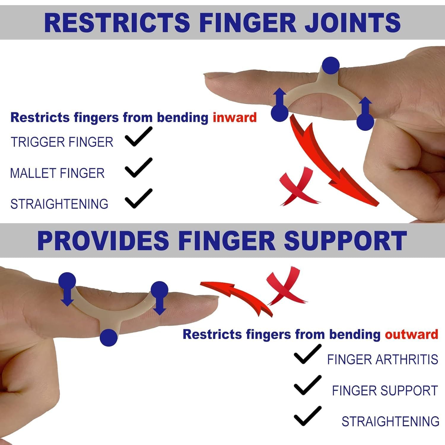 6Pcs Oval inger Splints, Trigger inger Splint or Trigger/Mallet/Arthritis/Straightening, inger Brace Support, Pack o 1 Size #4