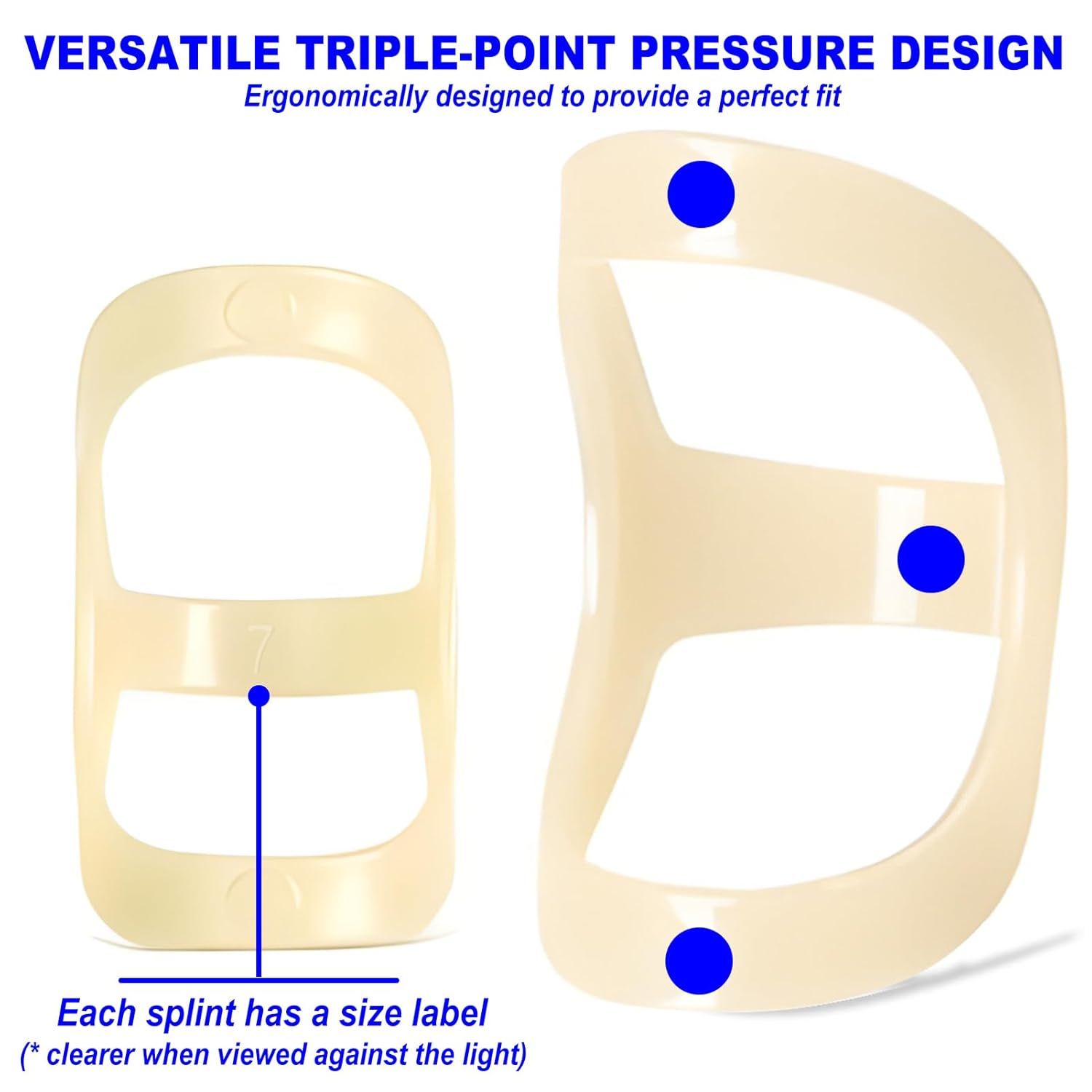 6Pcs Oval inger Splints, Trigger inger Splint or Trigger/Mallet/Arthritis/Straightening, inger Brace Support, Pack o 1 Size #4