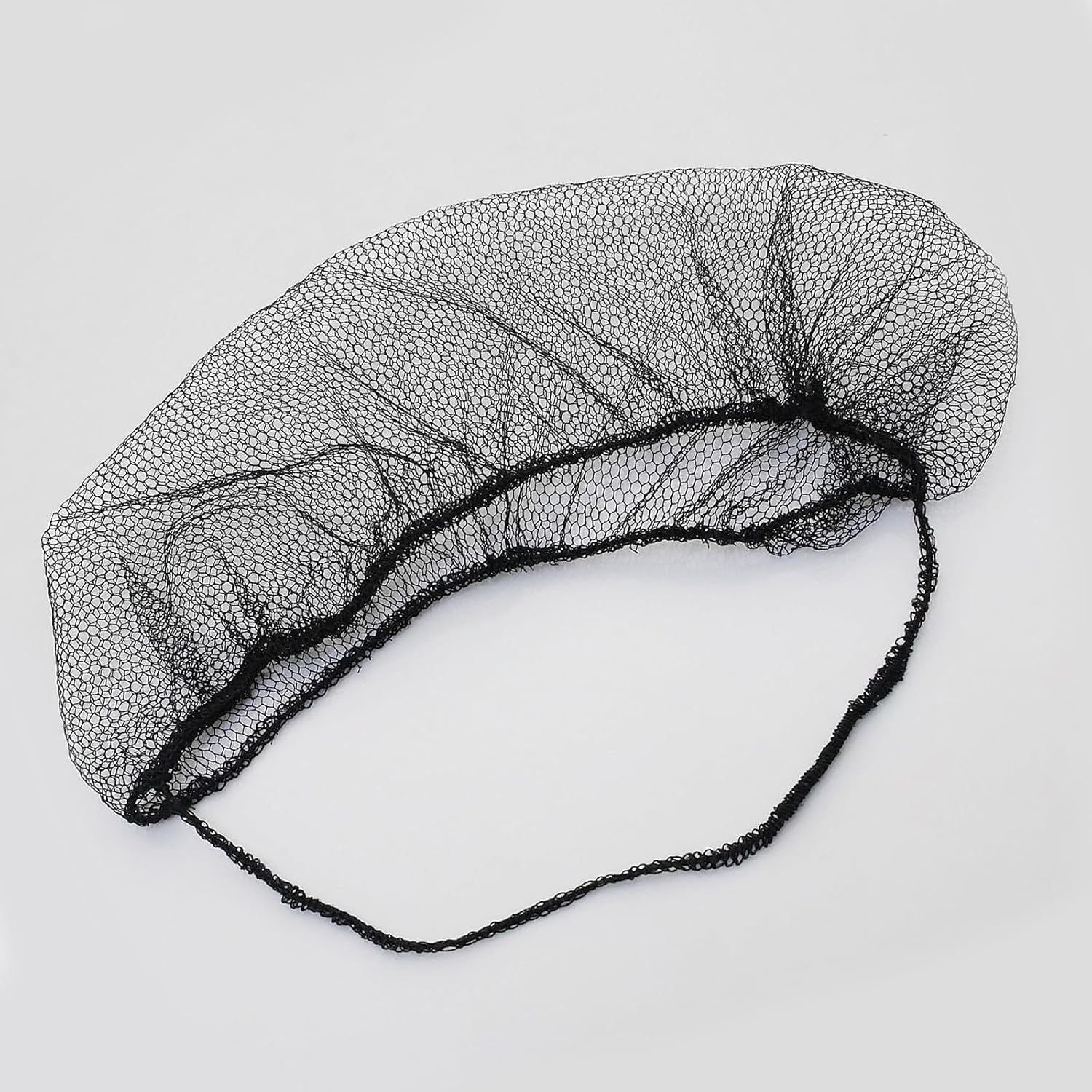 100 pcs Elastic Black Comortable Protective Beard Covers 18" Disposable Nylon Breathable Beard Net or Men