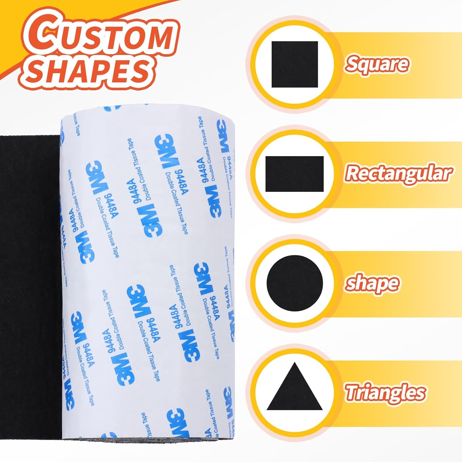 elt urniture Pads, Non Slip Sel Adhesive Cuttable elt Tape Black Heavy Duty elts Strip Roll or Protecting Hardwood loors Chair Wall Protector 40 x 5 x 0.12 Inch