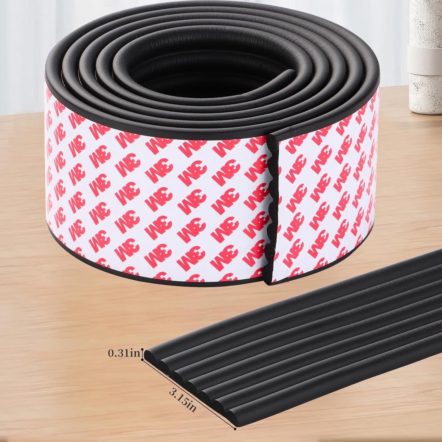 Corner Protector or Baby, Widen Edge Protector with Adhesive Backing, Baby Prooing Edge Corner Protectors Sel Adhesive urniture Corner Guard Bumper or Table, Desk, ireplace Black, 6.6t